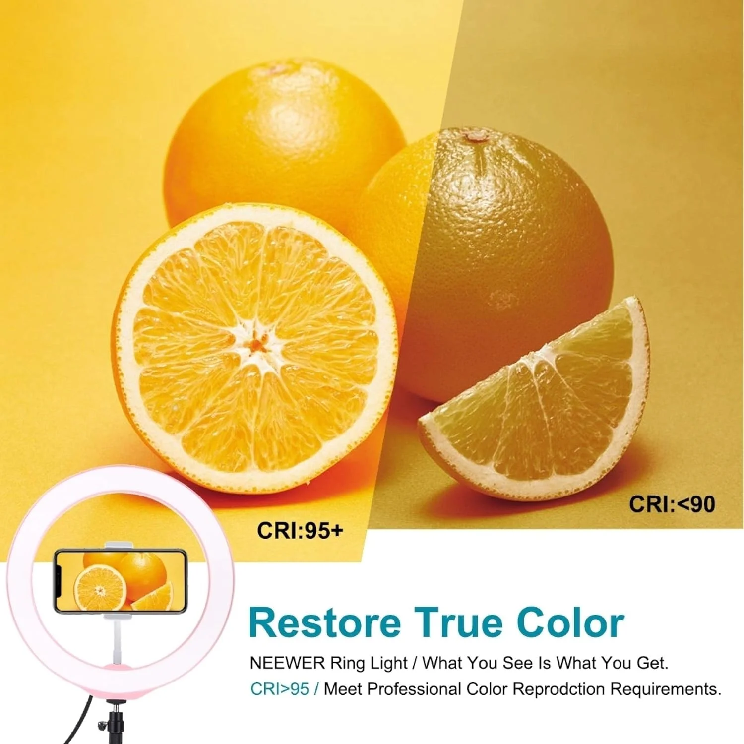CHENCHUAN چراغ حلقه ای LED 10.2 اینچی 26 سانتی متری USB با 10 حالت و 8 رنگ RGBW قابل تنظیم نور، به همراه سه پایه کفش سرد، هد توپی و گیره تلفن برای پخش زنده عکاسی (رنگ: صورتی) CHENCHUAN چراغ حلقه ای LED 10.2 اینچی 26 سانتی متری USB با 10 حالت و 8 رنگ RGBW قابل تنظیم نور، به همراه سه پایه کفش سرد، هد توپی و گیره تلفن برای پخش زنده عکاسی (رنگ: صورتی)