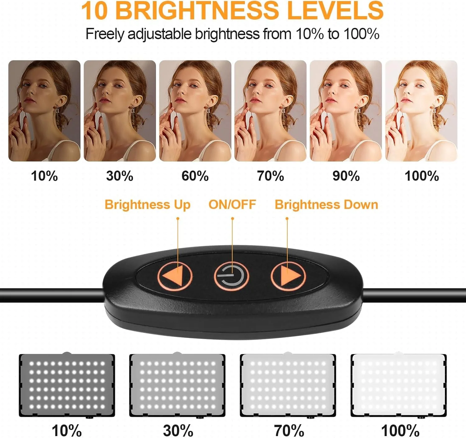 نورپردازی عکاسی EMART، نور پرکننده LED قابل تنظیم 5600k به همراه فیلتر رنگی و پایه قابل تنظیم 51 اینچی برای فیلمبرداری، ضبط ویدیو و استریم نورپردازی عکاسی EMART، نور پرکننده LED قابل تنظیم 5600k به همراه فیلتر رنگی و پایه قابل تنظیم 51 اینچی برای فیلمبرداری، ضبط ویدیو و استریم
