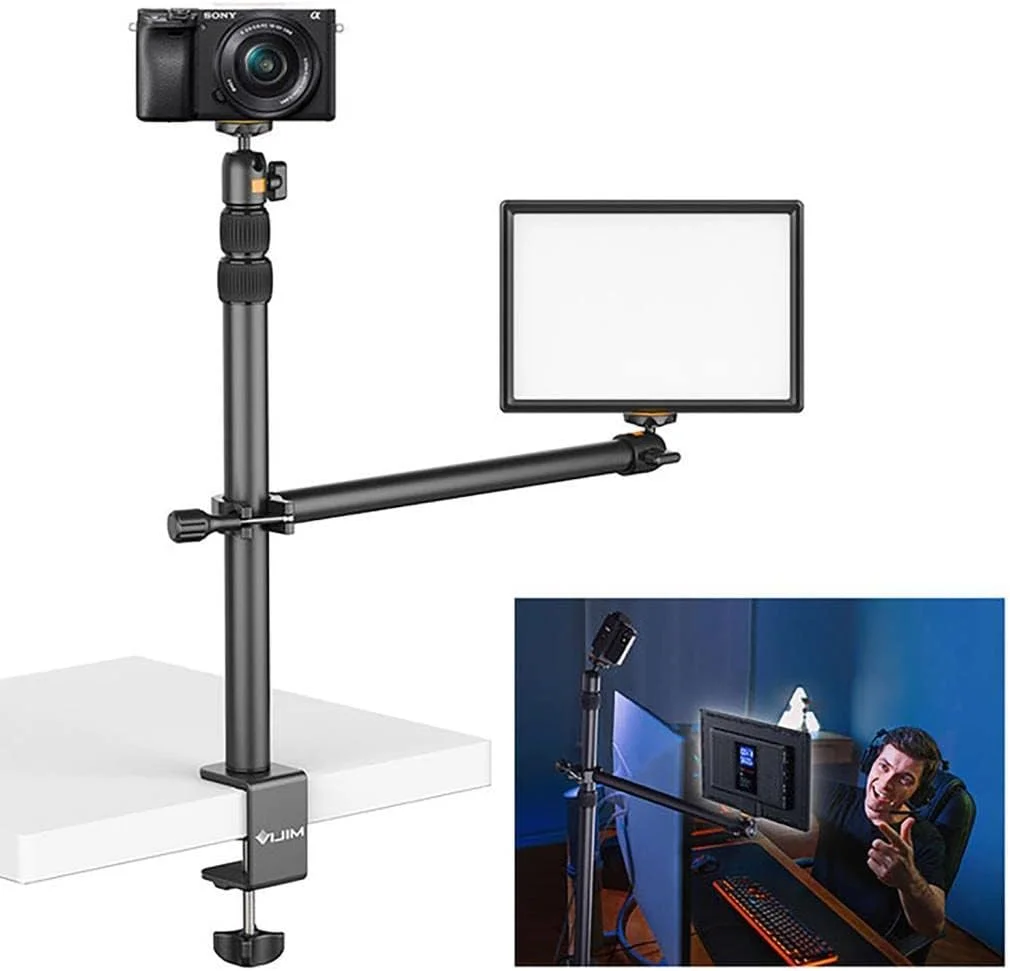 پایه رومیزی دوگانه قابل ارتقا Ulanzi VIJIM LS02 برای دوربین، پخش زنده، بازوی بوم، پایه نور + دو سر توپی پایه رومیزی دوگانه قابل ارتقا Ulanzi VIJIM LS02 برای دوربین، پخش زنده، بازوی بوم، پایه نور + دو سر توپی