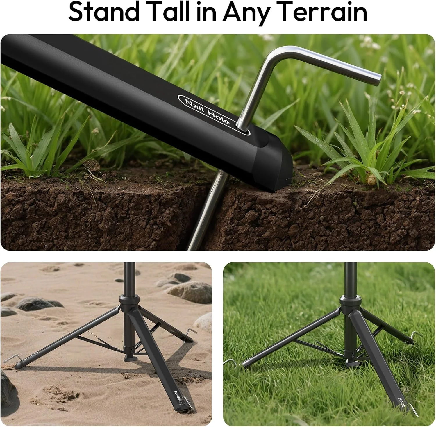 پایه سه پایه آلومینیومی ULANZI MT-80، سه پایه تلفن دوربین قابل افزایش 7 فوتی برای مسافرت، بازشو خودکار، پیچ 1/4 اینچی، پایه نور ویدئویی عکس قابل حمل با سر توپی 360 درجه برای دوربین DSLR، رینگ لایت، ریگ ویدئویی