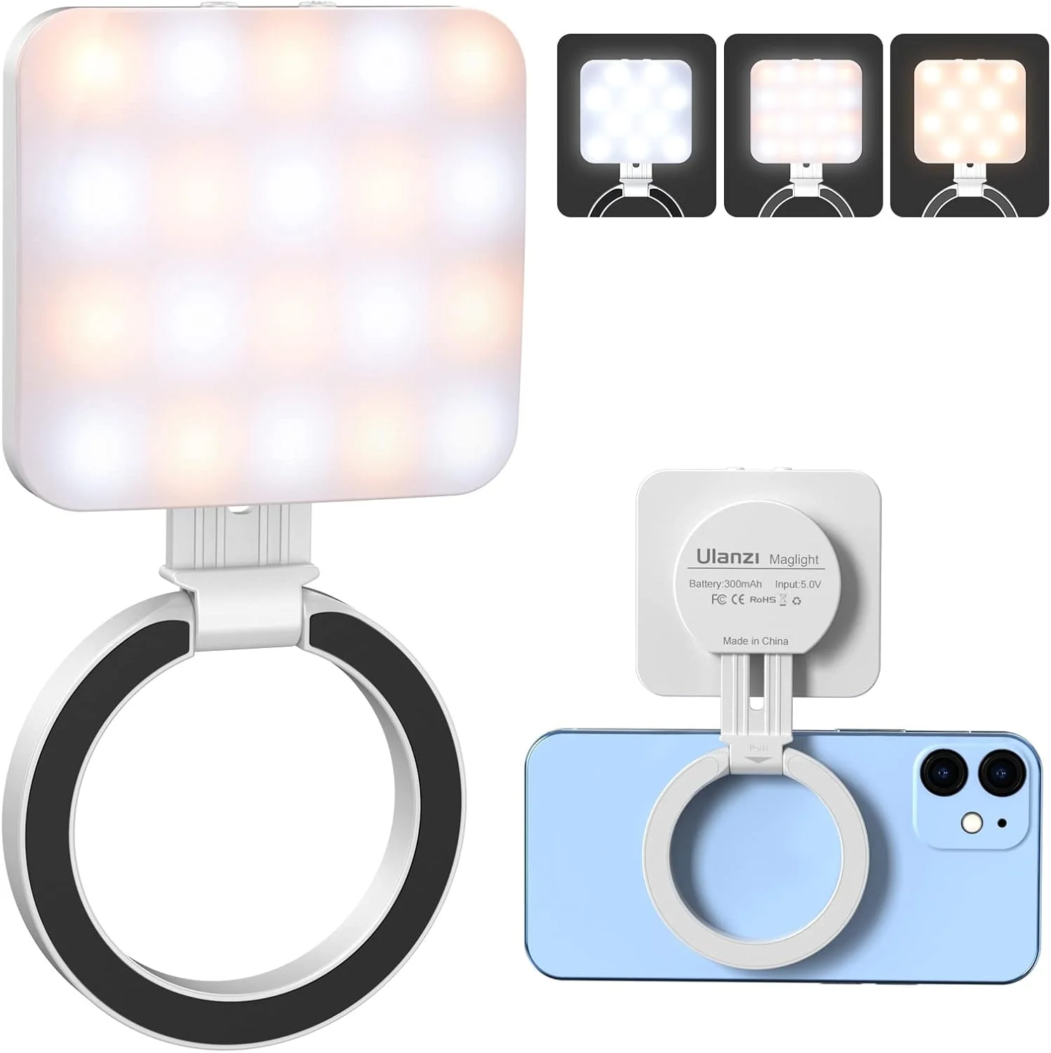 نور سلفی موبایل ULANZI LT010 برای Magsafe - سفید