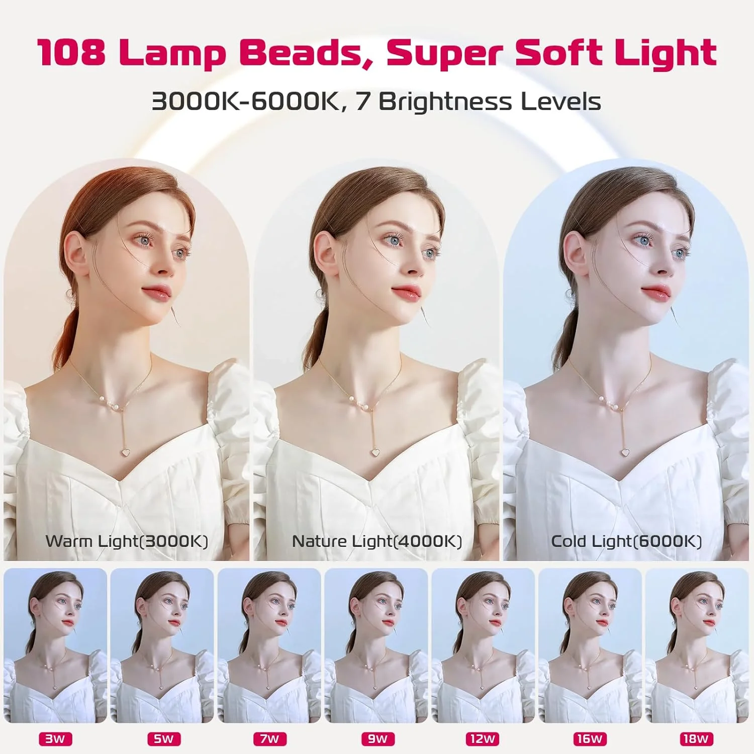 نور حلقه ای سلفی 10 اینچی ULANZI با پایه سه پایه 68 اینچی، نور دایره ای سلفی LED با نگهدارنده تلفن مغناطیسی قوی سازگار با تلفن های همراه برای آرایش/ضبط ویدیو/عکاسی/جلسه زوم نور حلقه ای سلفی 10 اینچی ULANZI با پایه سه پایه 68 اینچی، نور دایره ای سلفی LED با نگهدارنده تلفن مغناطیسی قوی سازگار با تلفن های همراه برای آرایش/ضبط ویدیو/عکاسی/جلسه زوم