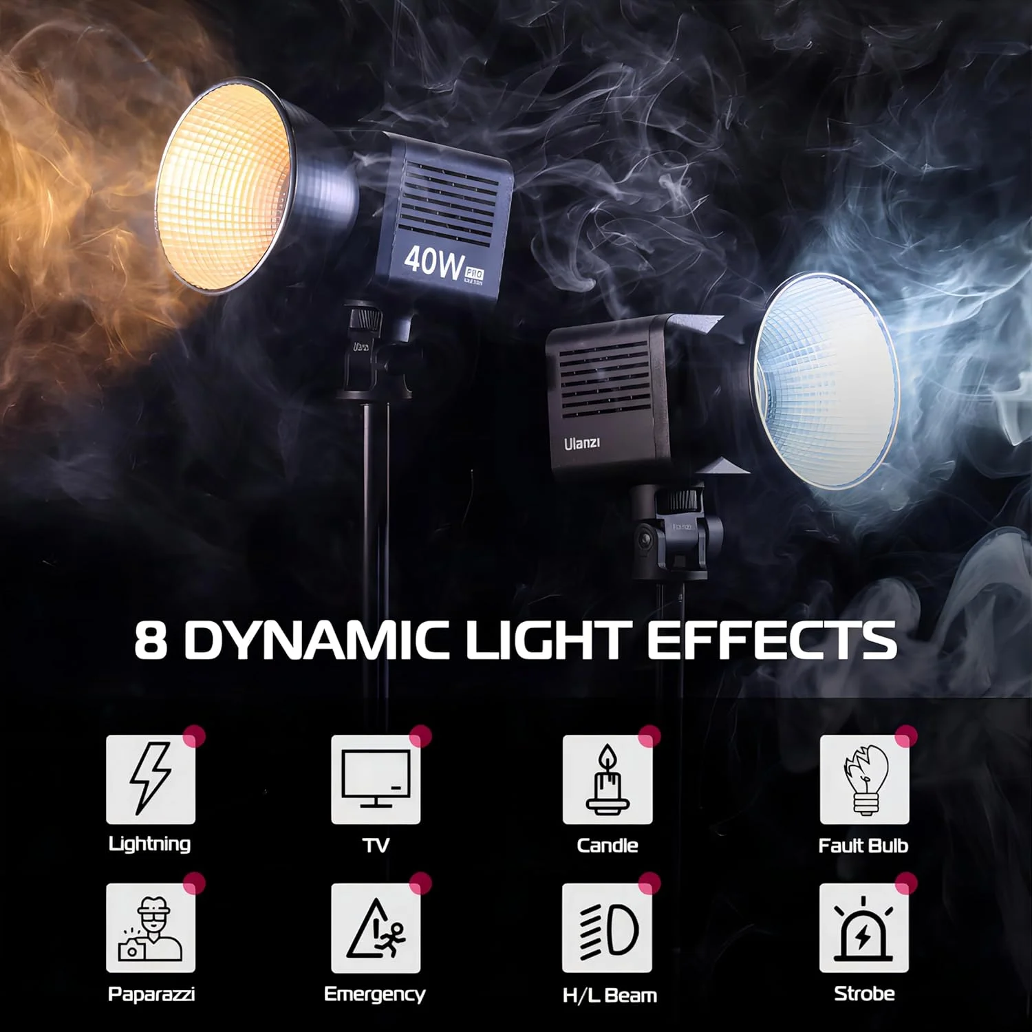 نور ویدئویی LED قابل حمل ULANZI 40W Pro با آداپتور برق DC، باتری داخلی 3400mAh، نور خروجی مداوم COB با دمای رنگی دوگانه فلزی، نورافکن دستی 2500K-6500K برای ویدئو نور ویدئویی LED قابل حمل ULANZI 40W Pro با آداپتور برق DC، باتری داخلی 3400mAh، نور خروجی مداوم COB با دمای رنگی دوگانه فلزی، نورافکن دستی 2500K-6500K برای ویدئو