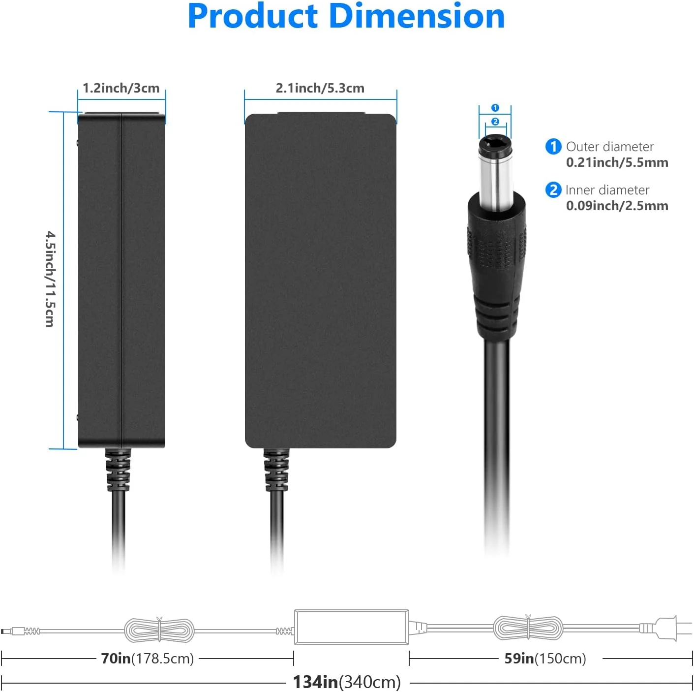 آداپتور برق عکاسی Neewer AC 240V به DC 15V با کابل برق 5A منبع تغذیه خروجی برای رینگ لایت استودیوی عکس (مشکی) آداپتور برق عکاسی Neewer AC 240V به DC 15V با کابل برق 5A منبع تغذیه خروجی برای رینگ لایت استودیوی عکس (مشکی)