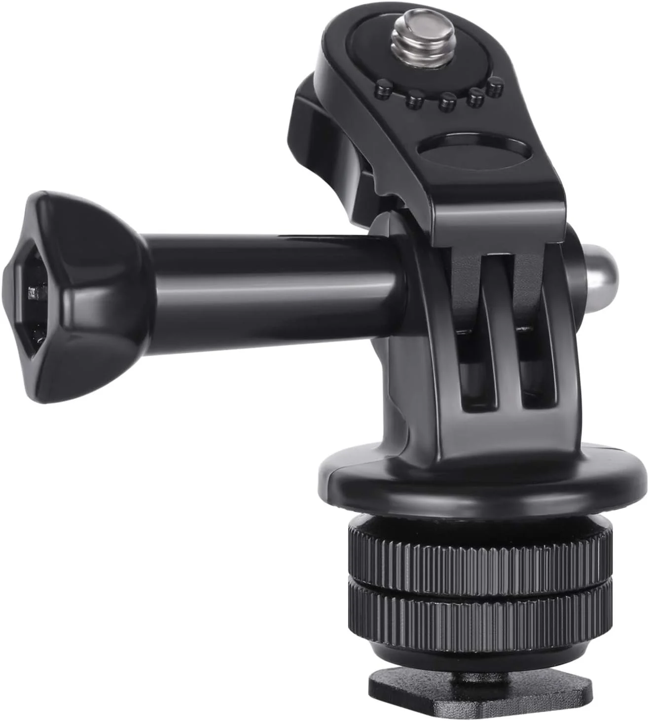 کیت نگهدارنده گوشی/آداپتور مانت کفشک دار Neewer سازگار با دوربین اکشن GoPro Hero 9 8 7 6 5، DJI OSMO Action، iPhone 12/11 Pro Max/X/XR، Samsung، اتصال به دوربین DSLR یا رینگ لایت