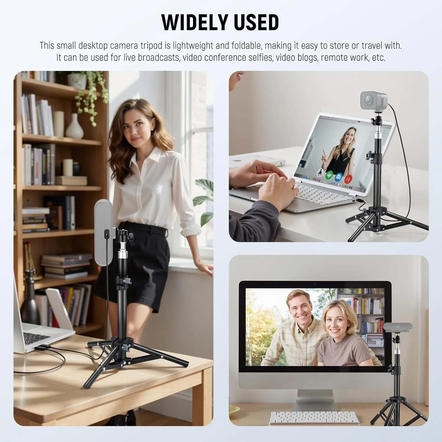 پایه وب کم NEEWER، سه پایه رومیزی کوچک با نگهدارنده تلفن همراه سازگار با وب کم Logitech Anker Emeet و رینگ لایت برای ضبط ویدیو، پخش زنده و تماس Zoom، مدل ST45B پایه وب کم NEEWER، سه پایه رومیزی کوچک با نگهدارنده تلفن همراه سازگار با وب کم Logitech Anker Emeet و رینگ لایت برای ضبط ویدیو، پخش زنده و تماس Zoom، مدل ST45B