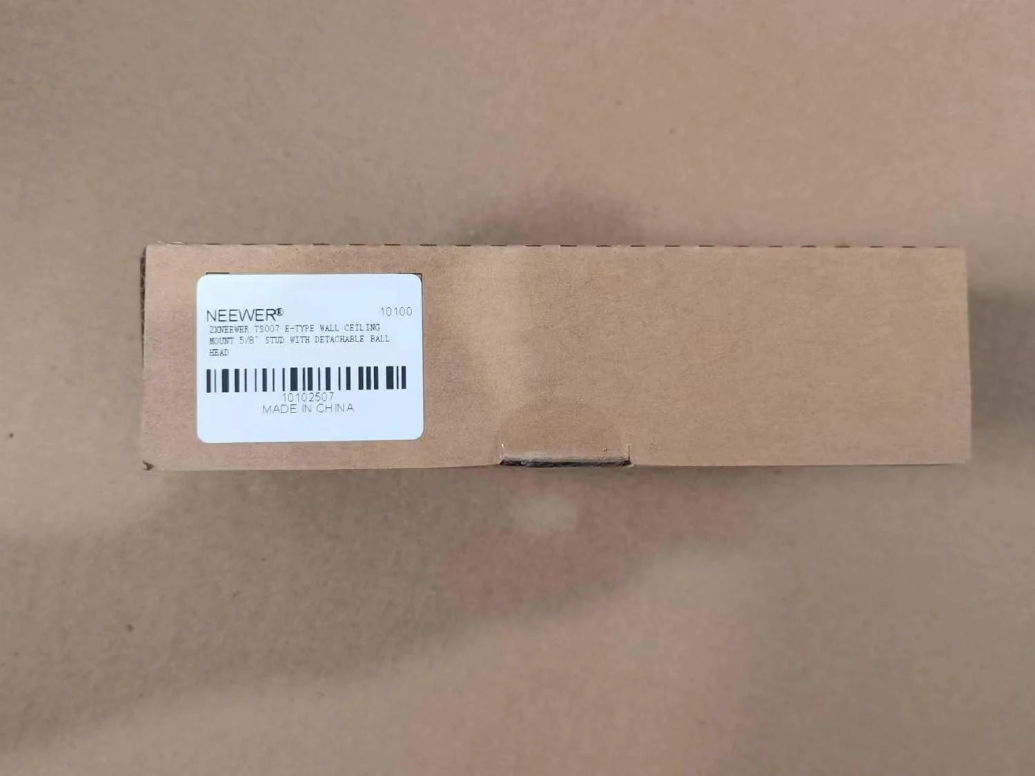 نگهدارنده دیواری سقفی نوع E نیور مدل TS007، بسته 2 عددی، براکت نصب چراغ حلقه ای با سر توپی جداشدنی، استد 5/8 اینچی، پیچ 1/4 اینچی برای فلاش استروب مانیتور دوربین نورپردازی استودیو، حداکثر بار: 2 کیلوگرم