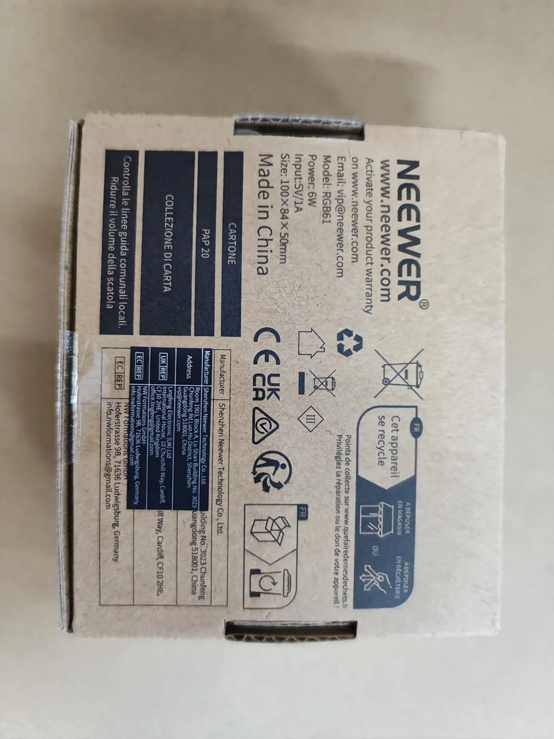 نور ویدئویی RGB مغناطیسی دوربین NEEWER، نور کامل رنگی RGB61 با زاویه 360 درجه CRI97+ 2500-8500K 2000mAh، پنل LED کوچک قابل حمل برای عکاسی و فیلمبرداری، دارای 3 کفشک سرد، 20 صحنه و پارچه تمیز کننده نور ویدئویی RGB مغناطیسی دوربین NEEWER، نور کامل رنگی RGB61 با زاویه 360 درجه CRI97+ 2500-8500K 2000mAh، پنل LED کوچک قابل حمل برای عکاسی و فیلمبرداری، دارای 3 کفشک سرد، 20 صحنه و پارچه تمیز کننده