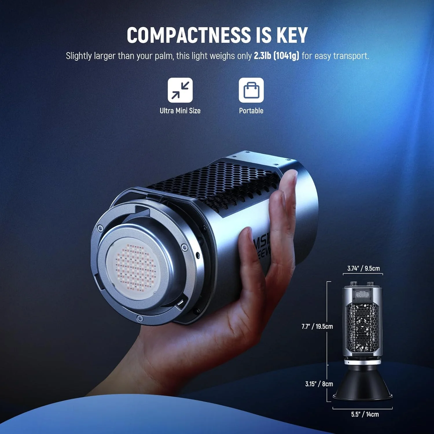 نور ویدئویی ال ای دی RGBWW مدل NEEWER MS150C با کنترل 2.4G/APP، نورپردازی خروجی مداوم RGB COB مینی فلزی 150 واتی با مانت بوئنز، نورافکن دستی 2700K-6500K، 16600lux/1m، CRI97+/TLCI98+، 17 افکت، RGBCW نور ویدئویی ال ای دی RGBWW مدل NEEWER MS150C با کنترل 2.4G/APP، نورپردازی خروجی مداوم RGB COB مینی فلزی 150 واتی با مانت بوئنز، نورافکن دستی 2700K-6500K، 16600lux/1m، CRI97+/TLCI98+، 17 افکت، RGBCW