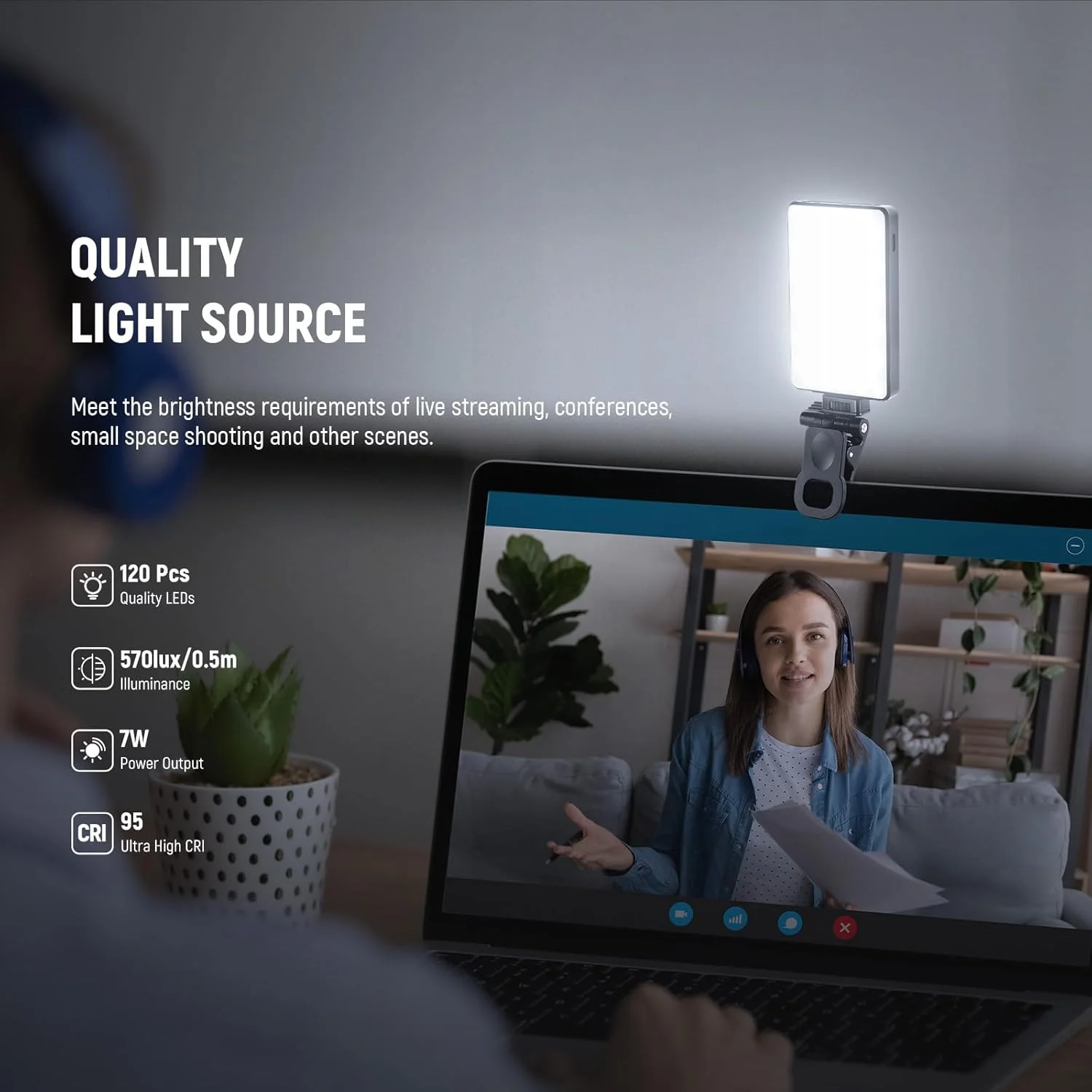 نور سلفی LED مدل NEEWER BASICS سازگار با دوربین آیفون، لپ تاپ، وب کم برای کنفرانس ویدیویی، ضبط، تماس های زوم، نور پرکننده گیره ای قابل تنظیم 2500-9000K CRI95+، BL120B نور سلفی LED مدل NEEWER BASICS سازگار با دوربین آیفون، لپ تاپ، وب کم برای کنفرانس ویدیویی، ضبط، تماس های زوم، نور پرکننده گیره ای قابل تنظیم 2500-9000K CRI95+، BL120B