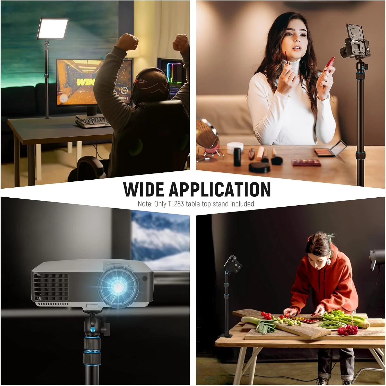 پایه رومیزی دوربین NEEWER با هد توپی، سه پایه نور رومیزی قابل تنظیم 43-101 سانتیمتری با پیچ 1/4 اینچی و گیره C برای دوربین DSLR، رینگ لایت، پخش زنده، ولاگ، حداکثر بار: 3 کیلوگرم، TL283 (آبی) پایه رومیزی دوربین NEEWER با هد توپی، سه پایه نور رومیزی قابل تنظیم 43-101 سانتیمتری با پیچ 1/4 اینچی و گیره C برای دوربین DSLR، رینگ لایت، پخش زنده، ولاگ، حداکثر بار: 3 کیلوگرم، TL283 (آبی)