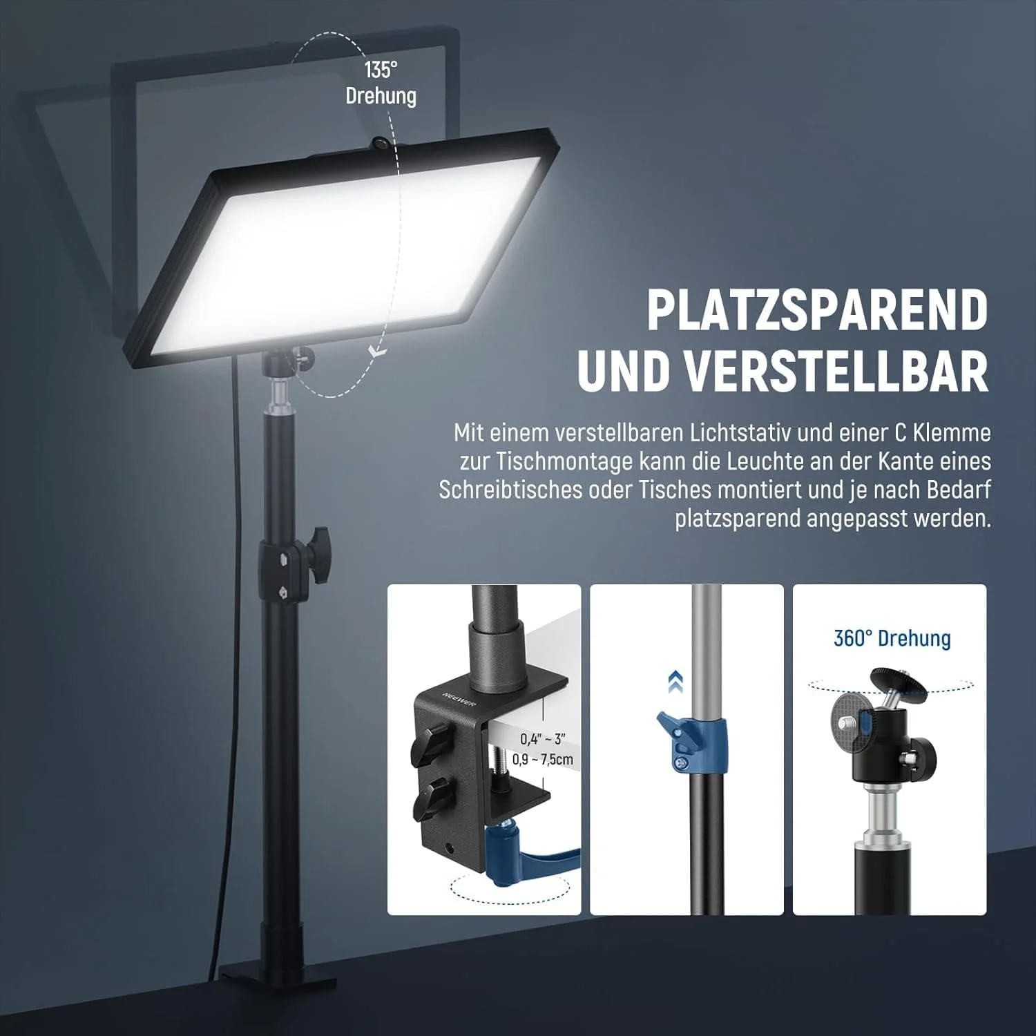 نور کلیدی استریمینگ 25 وات نیور 12.9 اینچی با پایه رومیزی/ریموت 2.4G/فرستنده USB، کنترل برنامه PC/Mac، پنل لبه روشن دیمرپذیر، نور ویدئویی با 2300Lux 2900K-7000K CRI98+ برای وب کم لپ تاپ زوم نور کلیدی استریمینگ 25 وات نیور 12.9 اینچی با پایه رومیزی/ریموت 2.4G/فرستنده USB، کنترل برنامه PC/Mac، پنل لبه روشن دیمرپذیر، نور ویدئویی با 2300Lux 2900K-7000K CRI98+ برای وب کم لپ تاپ زوم