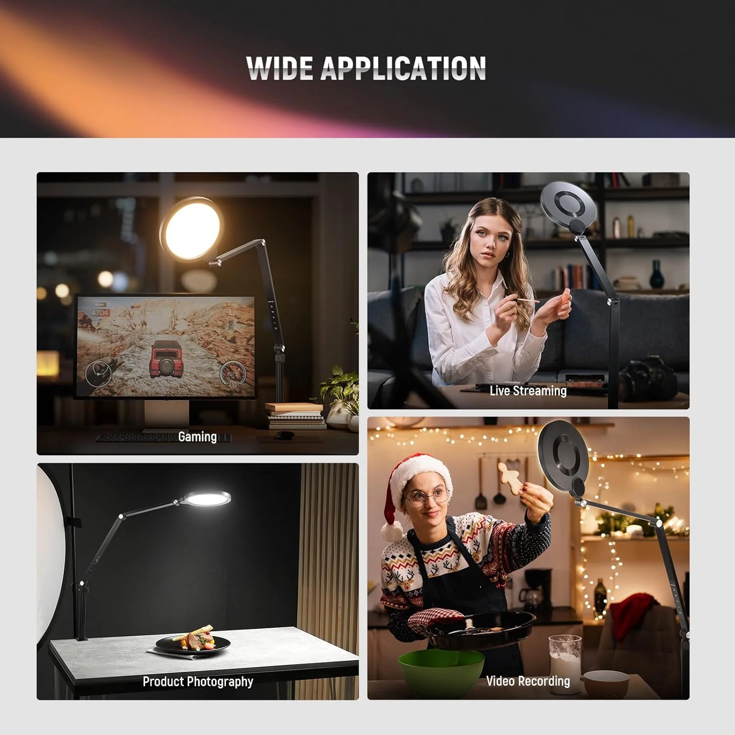 نور حلقه ای رومیزی 7 اینچی NEEWER Basis 18W برای نورپردازی کنفرانس ویدیویی استریمینگ، نور دایره ای LED تمام صفحه با قابلیت تنظیم نور 3000-6500K با بازوی مفصلی و گیره C برای ضبط تماس های زوم تلفن/کامپیوتر نور حلقه ای رومیزی 7 اینچی NEEWER Basis 18W برای نورپردازی کنفرانس ویدیویی استریمینگ، نور دایره ای LED تمام صفحه با قابلیت تنظیم نور 3000-6500K با بازوی مفصلی و گیره C برای ضبط تماس های زوم تلفن/کامپیوتر
