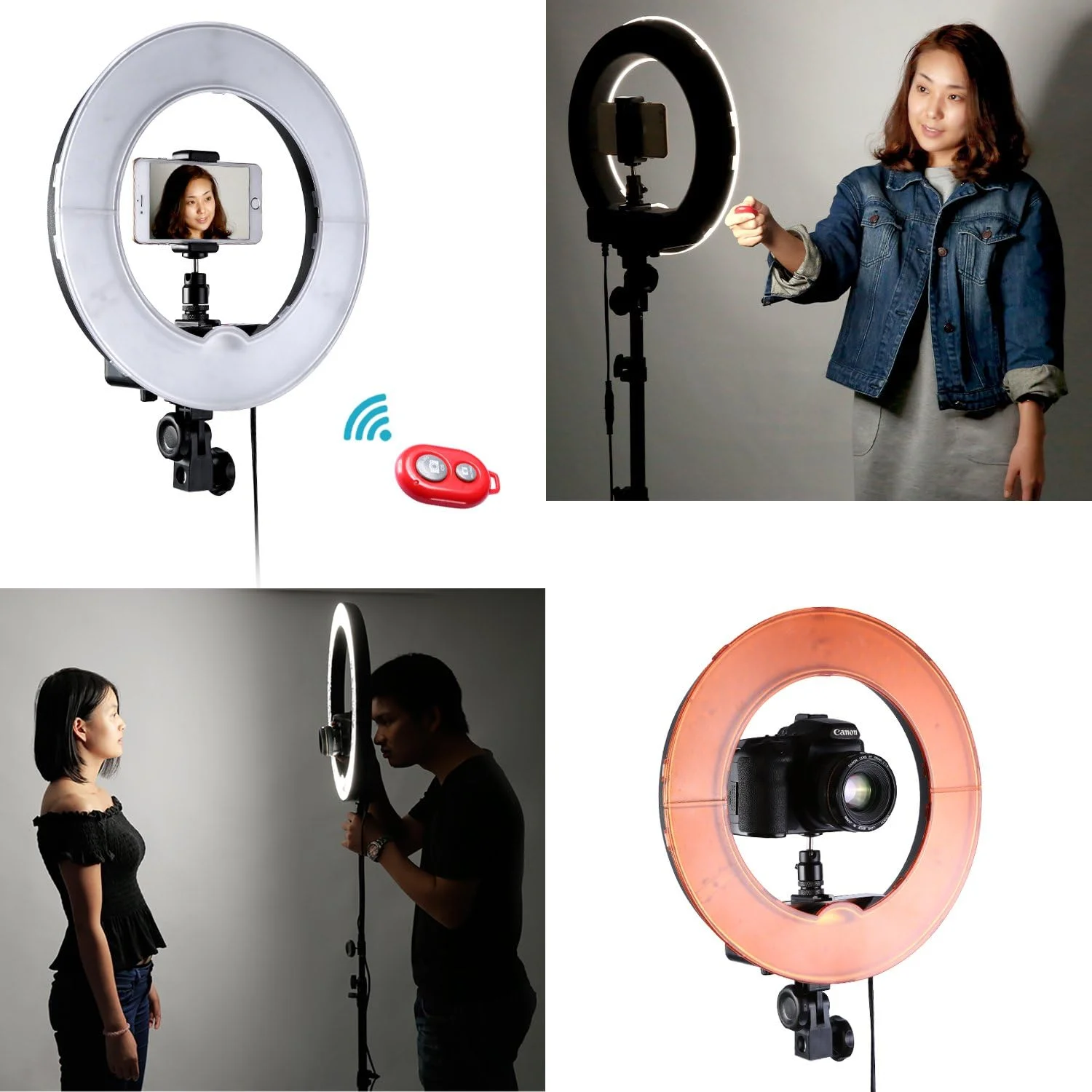 کیت نور حلقه ای LED نئور 12 اینچی داخلی/14 اینچی خارجی و پایه نور 36 وات 5500K با لوله نرم، فیلتر رنگی، آداپتور کفشک دار، گیرنده بلوتوث برای فیلمبرداری دوربین، یوتیوب، تیک تاک کیت نور حلقه ای LED نئور 12 اینچی داخلی/14 اینچی خارجی و پایه نور 36 وات 5500K با لوله نرم، فیلتر رنگی، آداپتور کفشک دار، گیرنده بلوتوث برای فیلمبرداری دوربین، یوتیوب، تیک تاک