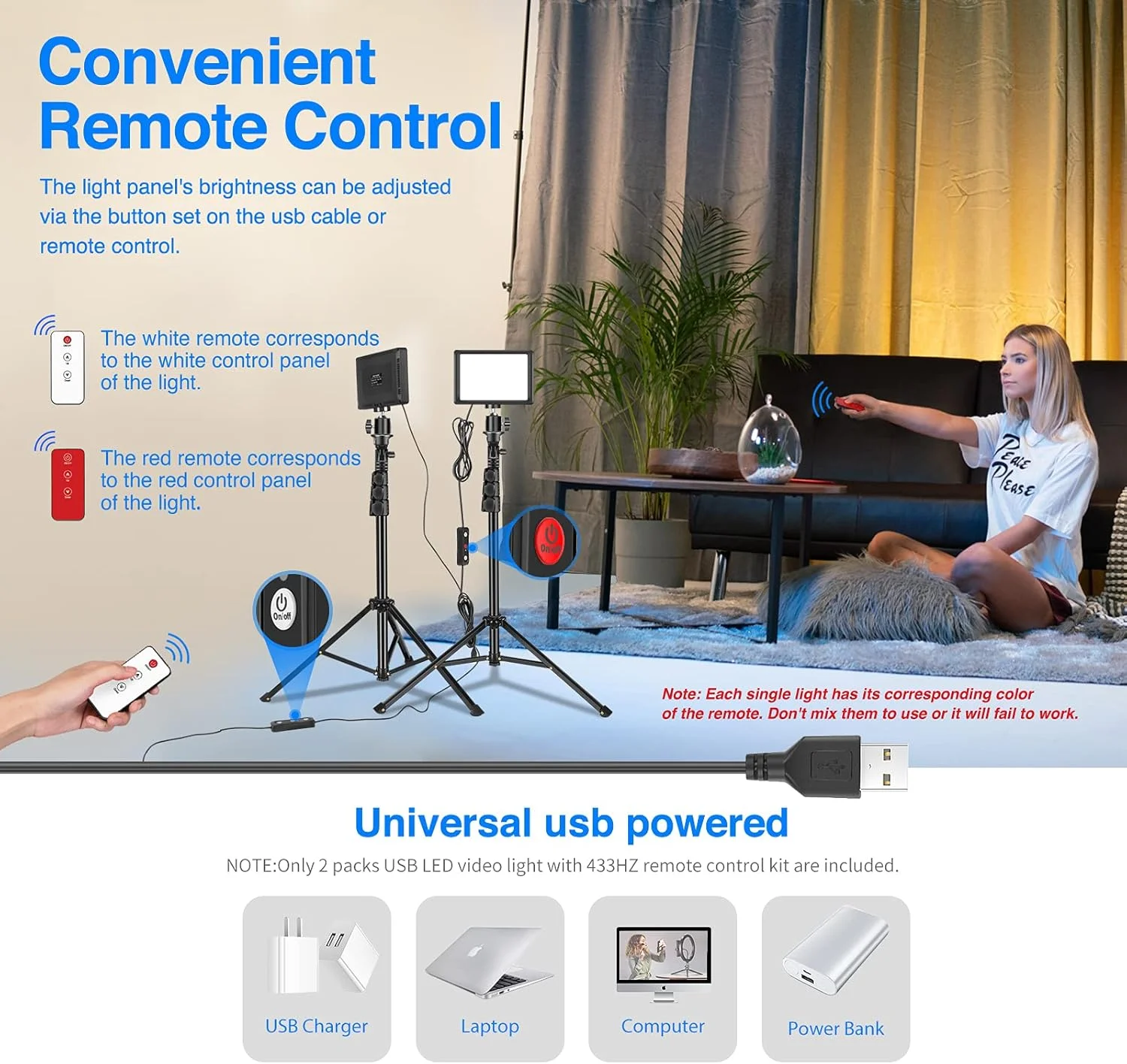 نور ویدئویی LED با قابلیت تنظیم نور Neewer با پایه سه پایه قابل تنظیم/فیلترهای رنگی برای عکاسی رومیزی/زاویه پایین، نورپردازی LED رنگارنگ، عکاسی پرتره محصول و فیلم یوتیوب (2 عدد)