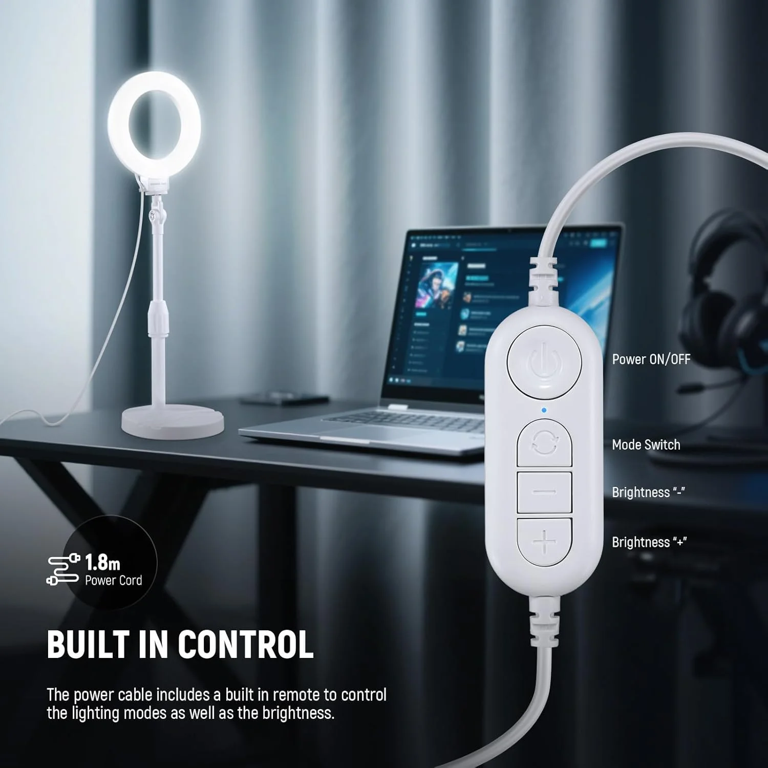 نور حلقه ای رومیزی NEEWER Basics BR60 با پایه، چراغ LED 10 واتی تلفن، سازگار با آیفون، ضبط ویدیو، رایانه شخصی، وب کم، زوم، کنفرانس ویدیویی، آرایش، سفید نور حلقه ای رومیزی NEEWER Basics BR60 با پایه، چراغ LED 10 واتی تلفن، سازگار با آیفون، ضبط ویدیو، رایانه شخصی، وب کم، زوم، کنفرانس ویدیویی، آرایش، سفید