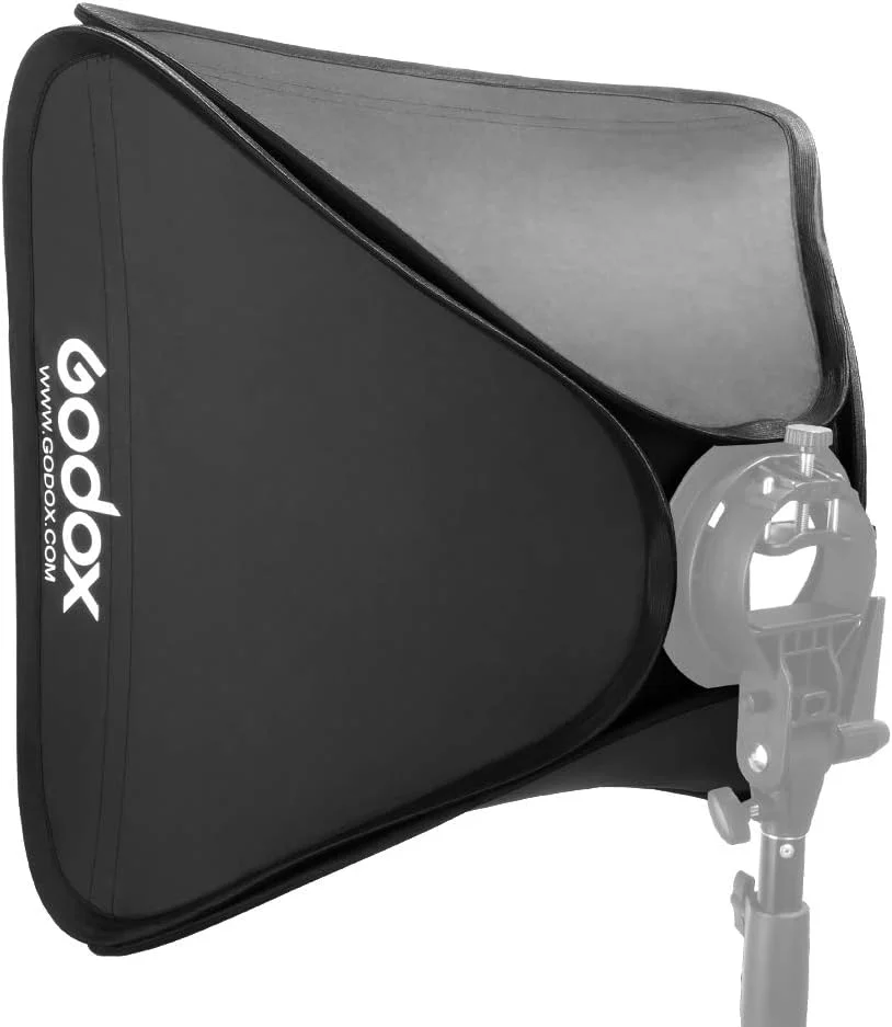 کیت سافت باکس تاشو قابل حمل Godox 24"x24"/60cmx60cm برای فلاش استودیویی عکاسی دوربین، مناسب برای مانت بوئنز Elinchrom