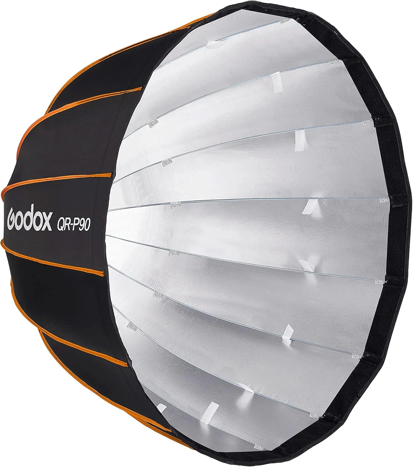 سافت باکس پارابولیک عمیق سریع بازشو گودکس GODOX QR-P90 با قطر 90 سانتی متر + شبکه لانه زنبوری برای فلاش استودیویی با مانت بوئنز، دیفیوزر چتری فلاش استودیویی (Godox QR-P90+ Honeycomb Grid)