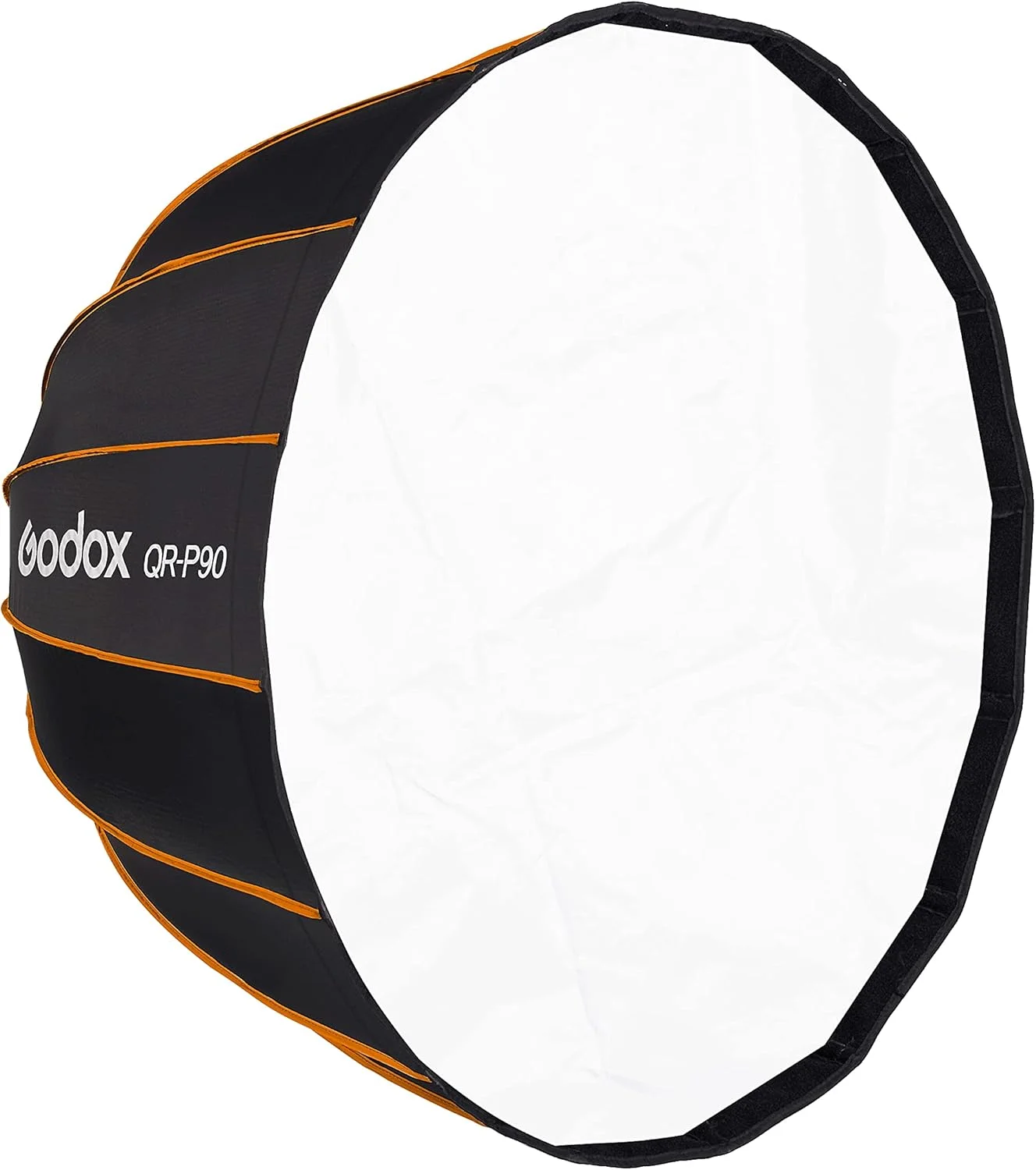 سافت باکس پارابولیک عمیق سریع بازشو گودکس GODOX QR-P90 با قطر 90 سانتی متر + شبکه لانه زنبوری برای فلاش استودیویی با مانت بوئنز، دیفیوزر چتری فلاش استودیویی (Godox QR-P90+ Honeycomb Grid)