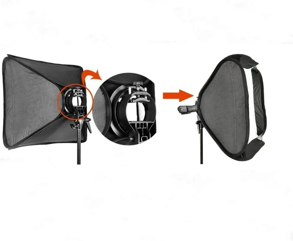 کیت براکت GODOX Speedlite S2 با سافت باکس 60X60 سانتی متر (مانت بوون) برای اسپیدلایت، Godox-Softbox6060_DE، 60x60 سانتی متر کیت براکت GODOX Speedlite S2 با سافت باکس 60X60 سانتی متر (مانت بوون) برای اسپیدلایت، Godox-Softbox6060_DE، 60x60 سانتی متر