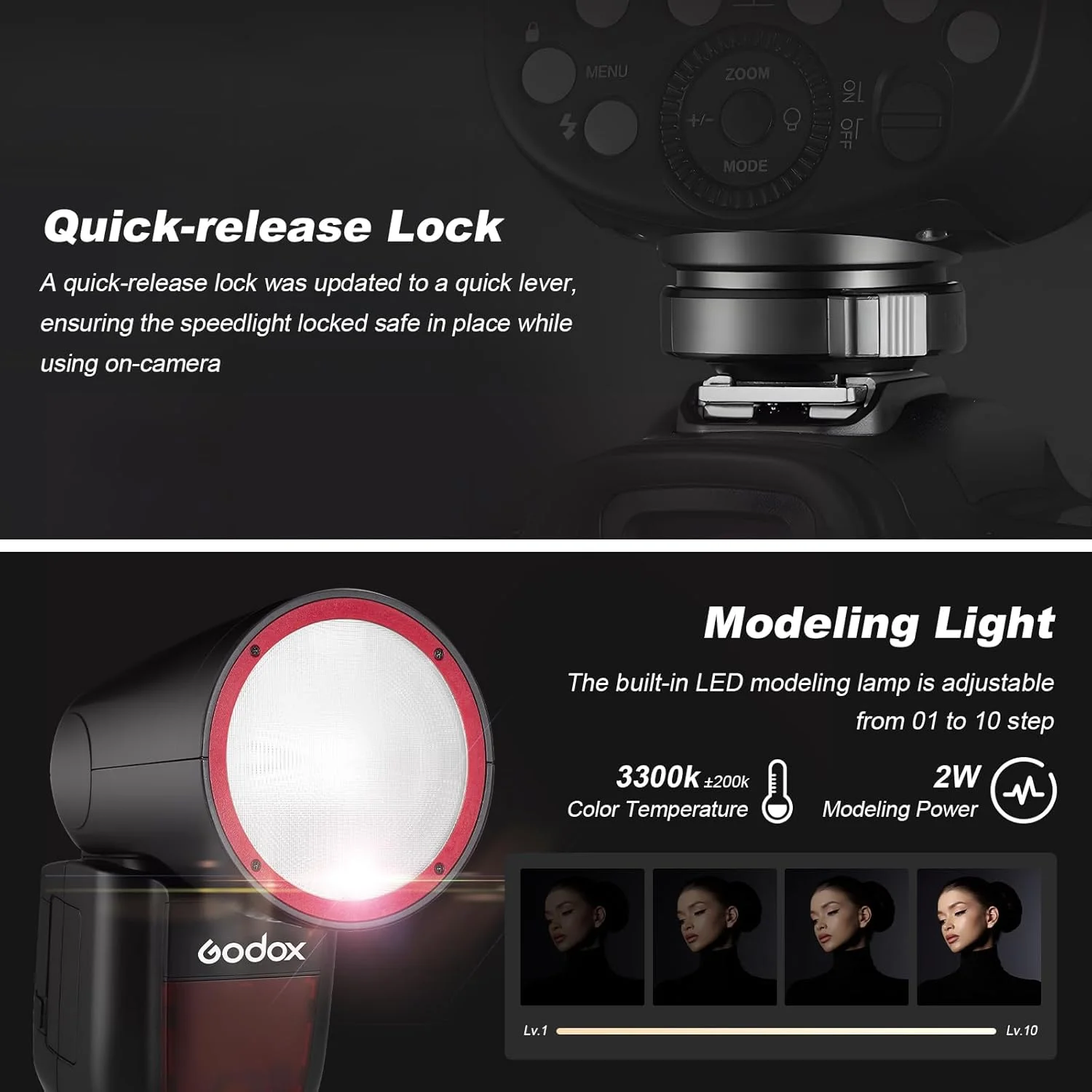 فلاش Godox V1 نسخه ایالات متحده آمریکا برای دوربین فوجی به همراه باتری یدکی 76 وات 2600 میلی آمپر ساعت TTL با سر گرد، فلاش پرسرعت 480 شات با قدرت کامل 1/8000 ثانیه HSS زمان بازیافت 1.5 ثانیه لامپ مدلینگ LED 10 سطح (V1 برای فوجی) فلاش Godox V1 نسخه ایالات متحده آمریکا برای دوربین فوجی به همراه باتری یدکی 76 وات 2600 میلی آمپر ساعت TTL با سر گرد، فلاش پرسرعت 480 شات با قدرت کامل 1/8000 ثانیه HSS زمان بازیافت 1.5 ثانیه لامپ مدلینگ LED 10 سطح (V1 برای فوجی)