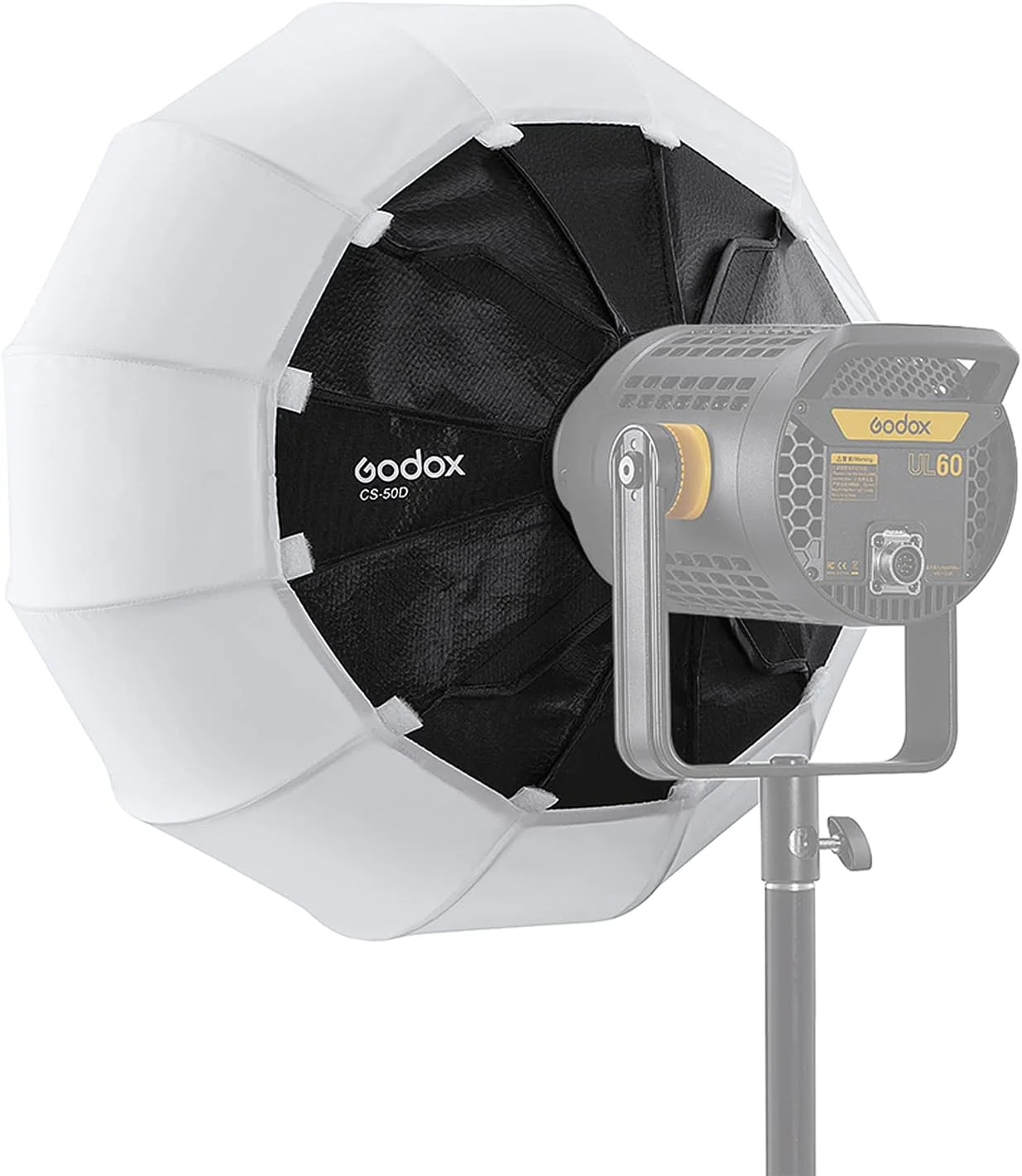 نرم باکس فانوسی گودکس مدل CS-50D، اصلاح کننده نور ملایم، برای Godox SL-60W SL150W II FV150 AD300PRO AD400PRO AD600BM VL150 VL300 SL150WII SL200WII و سایر نورهای با مانت بوئنز (50 سانتی متر | 19.68 اینچ)