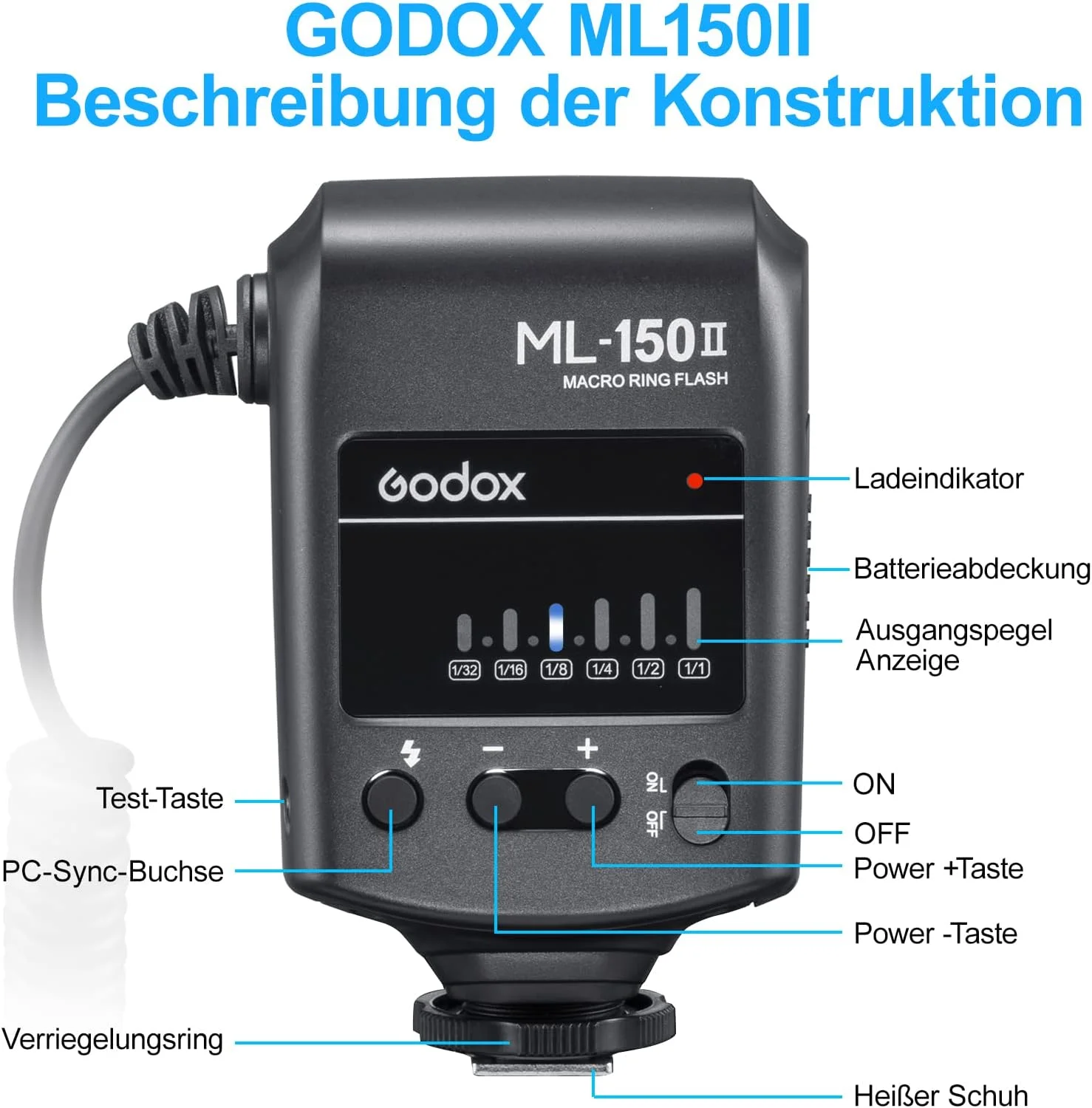 ست فلاش حلقوی ماکرو LED قابل حمل Godox ML150II با انتخاب توان 6 سطحی (1/32-1/1) 5800 کلوین ± 200 کلوین قابل تنظیم برای Nikon/Canon/Panasonic/Olympus/Sony با 8 عدد حلقه آداپتور ست فلاش حلقوی ماکرو LED قابل حمل Godox ML150II با انتخاب توان 6 سطحی (1/32-1/1) 5800 کلوین ± 200 کلوین قابل تنظیم برای Nikon/Canon/Panasonic/Olympus/Sony با 8 عدد حلقه آداپتور