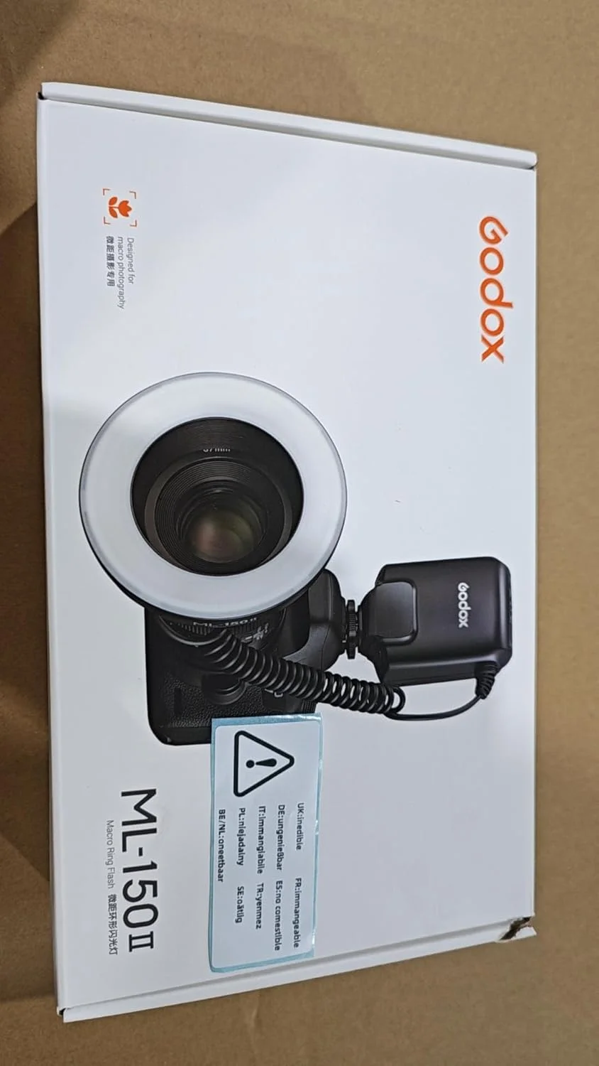 ست فلاش حلقوی ماکرو LED قابل حمل Godox ML150II با انتخاب توان 6 سطحی (1/32-1/1) 5800 کلوین ± 200 کلوین قابل تنظیم برای Nikon/Canon/Panasonic/Olympus/Sony با 8 عدد حلقه آداپتور ست فلاش حلقوی ماکرو LED قابل حمل Godox ML150II با انتخاب توان 6 سطحی (1/32-1/1) 5800 کلوین ± 200 کلوین قابل تنظیم برای Nikon/Canon/Panasonic/Olympus/Sony با 8 عدد حلقه آداپتور