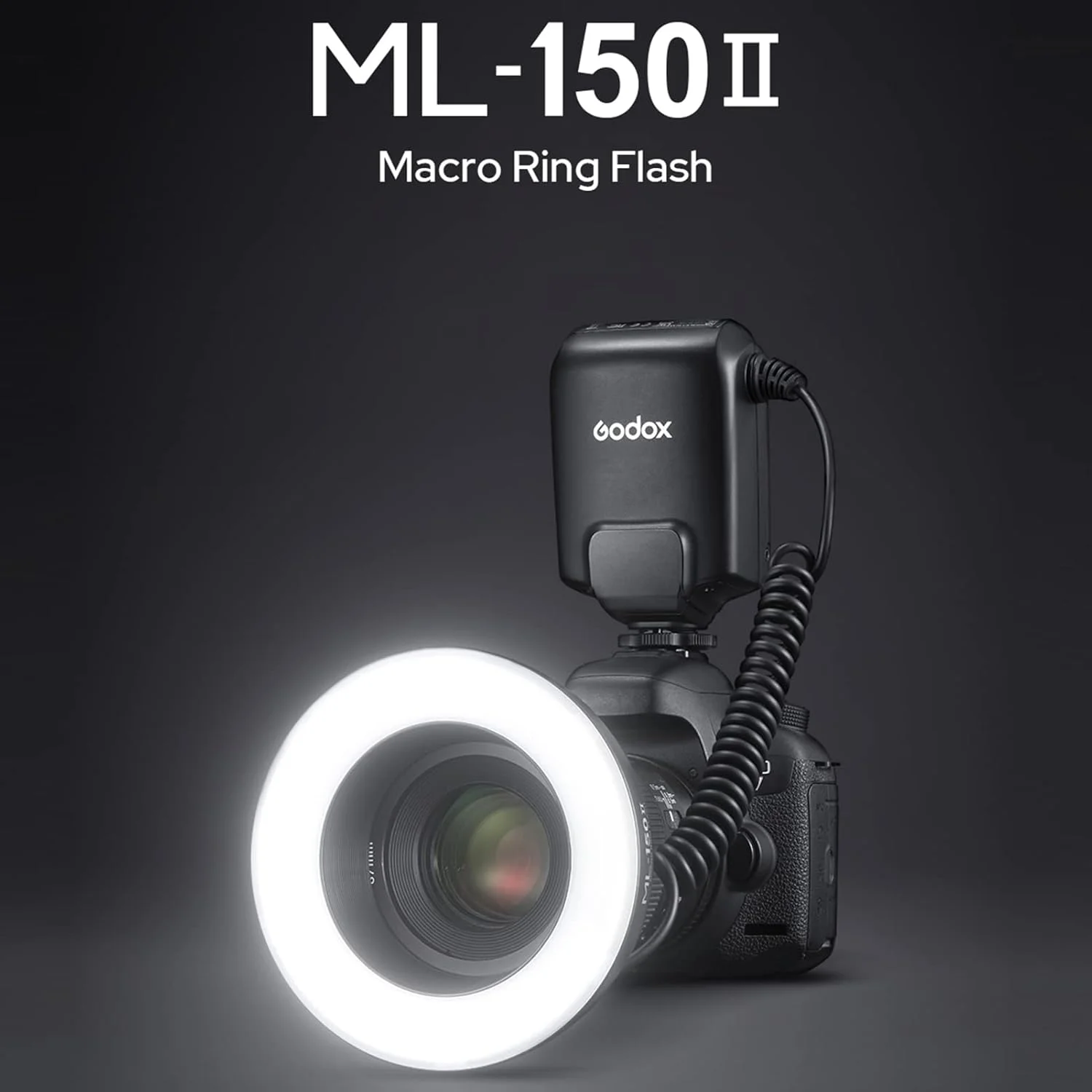 فلاش حلقوی ماکرو یونیورسال گودکس ML-150II با 11 سطح روشنایی، دمای رنگ 5800K±200K، عدد راهنمای 12، بازیافت سریع، زمان فلاش 1/200s-1/5000s به همراه 8 حلقه آداپتور برای دوربین های DSLR کانن، نیکون و سونی فلاش حلقوی ماکرو یونیورسال گودکس ML-150II با 11 سطح روشنایی، دمای رنگ 5800K±200K، عدد راهنمای 12، بازیافت سریع، زمان فلاش 1/200s-1/5000s به همراه 8 حلقه آداپتور برای دوربین های DSLR کانن، نیکون و سونی