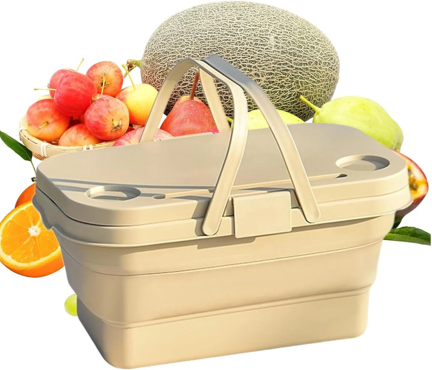 سبد خرید دسته دار - سبد بزرگ تاشو مواد غذایی با دسته | لوازم پیک نیک برای برداشت سبزیجات، میوه، گل، باغبانی و چیدن سبد خرید دسته دار - سبد بزرگ تاشو مواد غذایی با دسته | لوازم پیک نیک برای برداشت سبزیجات، میوه، گل، باغبانی و چیدن