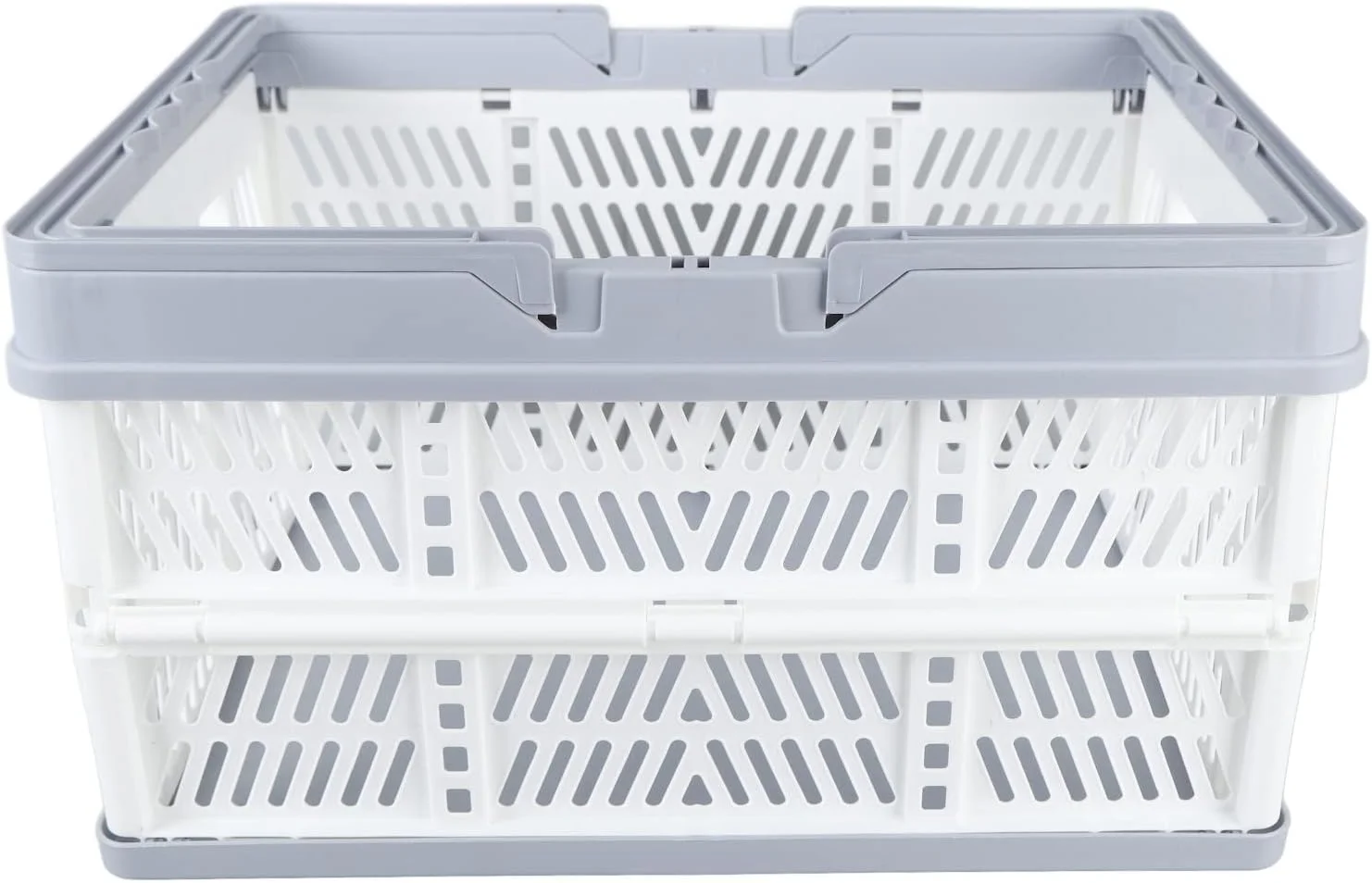 سبدهای تاشو با دسته، سبدهای خرید تاشو ضد آب PP برای خانه، آشپزخانه، اتاق خواب، دفتر کار (سفید) سبدهای تاشو با دسته، سبدهای خرید تاشو ضد آب PP برای خانه، آشپزخانه، اتاق خواب، دفتر کار (سفید)