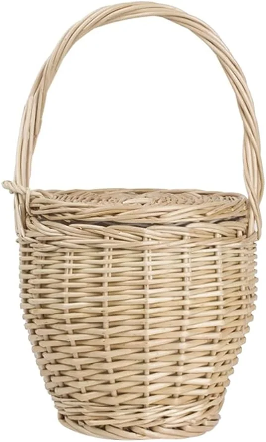 کیف حصیری دست ساز Cabilock با درب، سبد زنانه، کیف خرید حصیری، کیف دستی، سبد پیک نیک گرد با دسته برای جعبه ناهار، مسافرت، دفتر کار، رنگ تصادفی کیف حصیری دست ساز Cabilock با درب، سبد زنانه، کیف خرید حصیری، کیف دستی، سبد پیک نیک گرد با دسته برای جعبه ناهار، مسافرت، دفتر کار، رنگ تصادفی