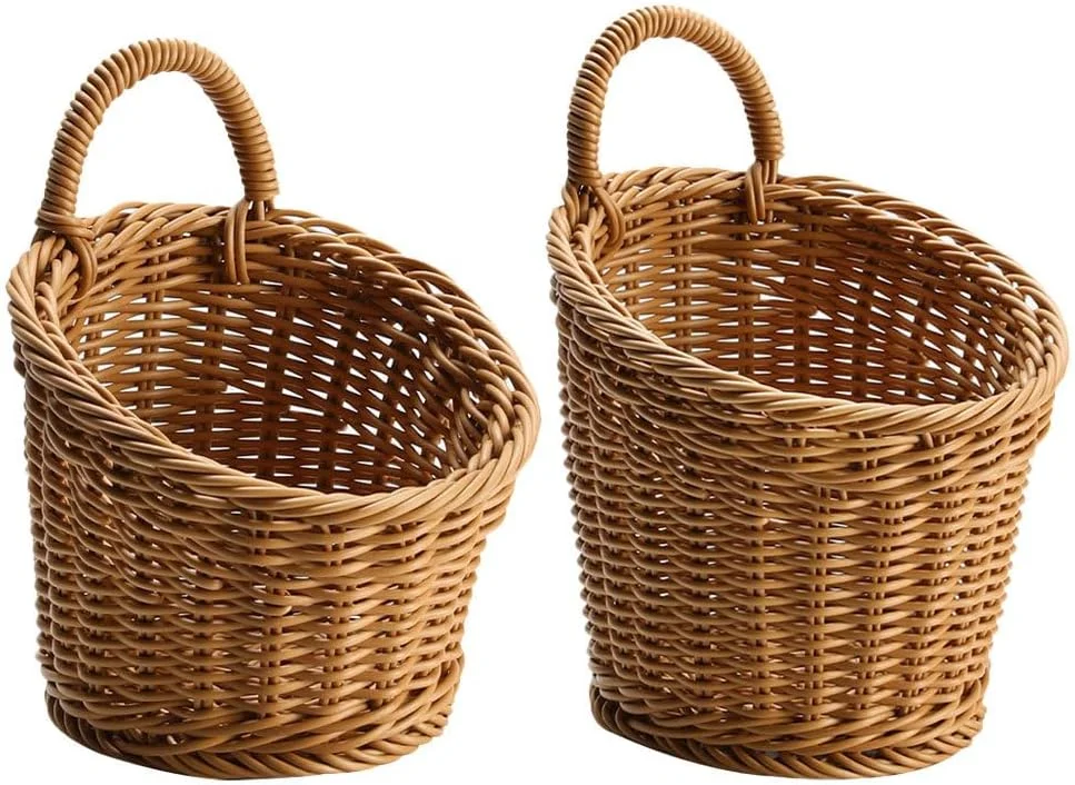 PRETYZOOM 2 عدد سبد ذخیره سازی پیاز، سبد سیر، نگهدارنده سبد حصیری، سبد میوه، سبد گل آویز متوسط خرید PRETYZOOM 2 عدد سبد ذخیره سازی پیاز، سبد سیر، نگهدارنده سبد حصیری، سبد میوه، سبد گل آویز متوسط خرید