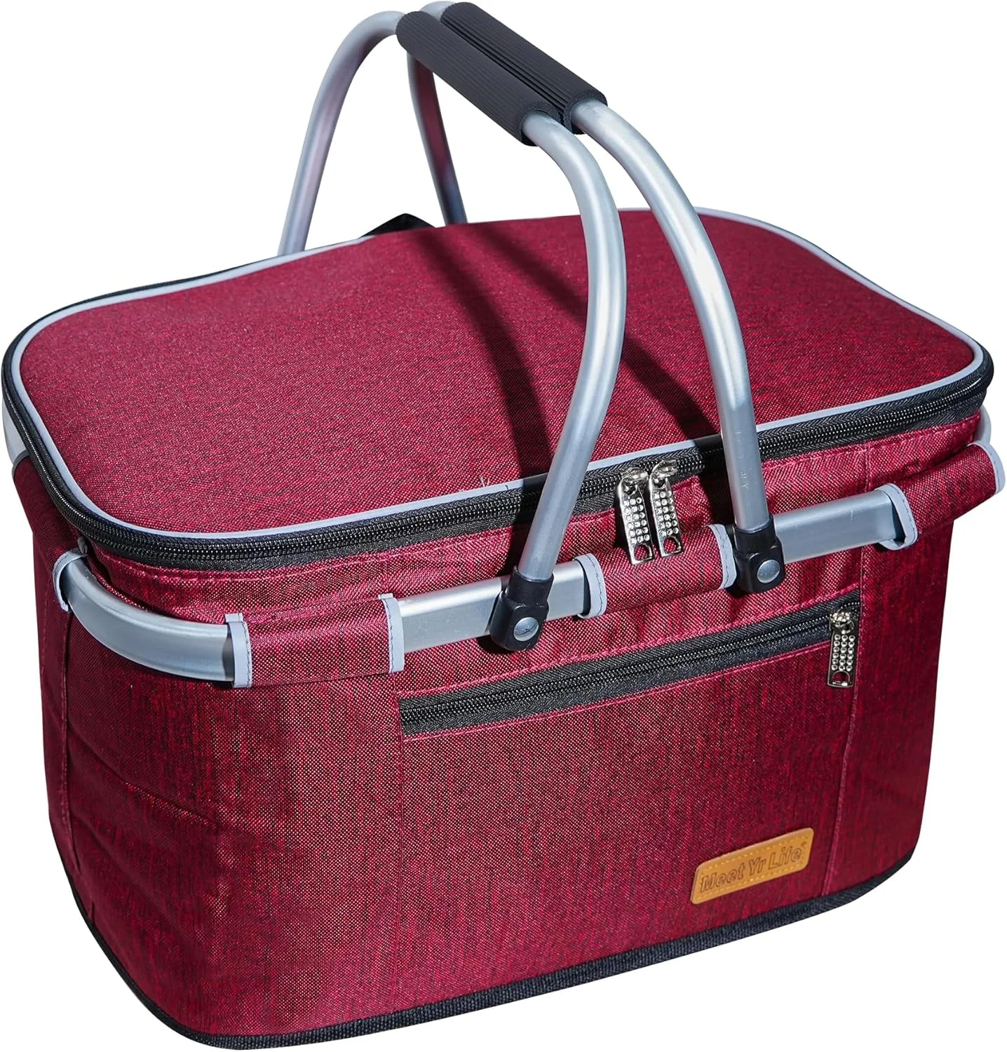 سبد خرید خنک نگهدارنده ABIUBIU، سبد بزرگ عایق دار، کیف ناهار، گرم کننده اداری، پشتیبانی جانبی، 2 دسته، ایستاده (زرشکی) سبد خرید خنک نگهدارنده ABIUBIU، سبد بزرگ عایق دار، کیف ناهار، گرم کننده اداری، پشتیبانی جانبی، 2 دسته، ایستاده (زرشکی)