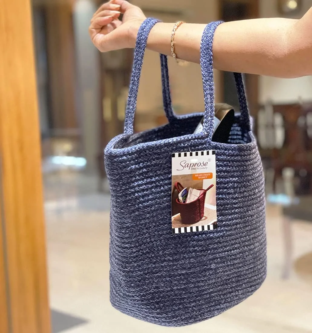 سبد بیضی بزرگ چند منظوره پلی پروپیلن ST SAPROSE، کیف غذا، کیف حمل، کیف خرید، سازمان دهنده، کیف دستی برای جعبه ناهار، سبد بافت مو (سبد بزرگ، سرمه ای ملانژ ایرانی) سبد بیضی بزرگ چند منظوره پلی پروپیلن ST SAPROSE، کیف غذا، کیف حمل، کیف خرید، سازمان دهنده، کیف دستی برای جعبه ناهار، سبد بافت مو (سبد بزرگ، سرمه ای ملانژ ایرانی)