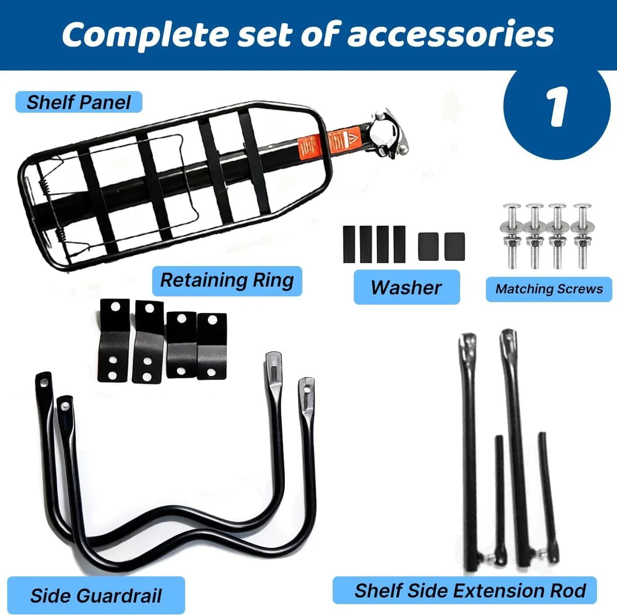 سبد عقب دوچرخه Pansente با ترک بند، ظرفیت بارگیری 75 کیلوگرم، سبد آلومینیومی سنگین و جداشدنی عقب دوچرخه، ترک بند دوچرخه، مناسب برای زنان/مردان بزرگسال با سگ، رفت و آمد و خرید