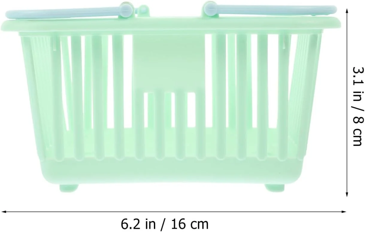 بسته 3 عددی سبد ذخیره سازی سبد پلاستیکی با دسته سبدهای پلاستیکی کوچک سبدهای خرید برای فروشگاه خرده فروشی سبدهای سطل ذخیره سازی برای سازماندهی جعبه های ذخیره سازی برای سازماندهی سبدهای فله