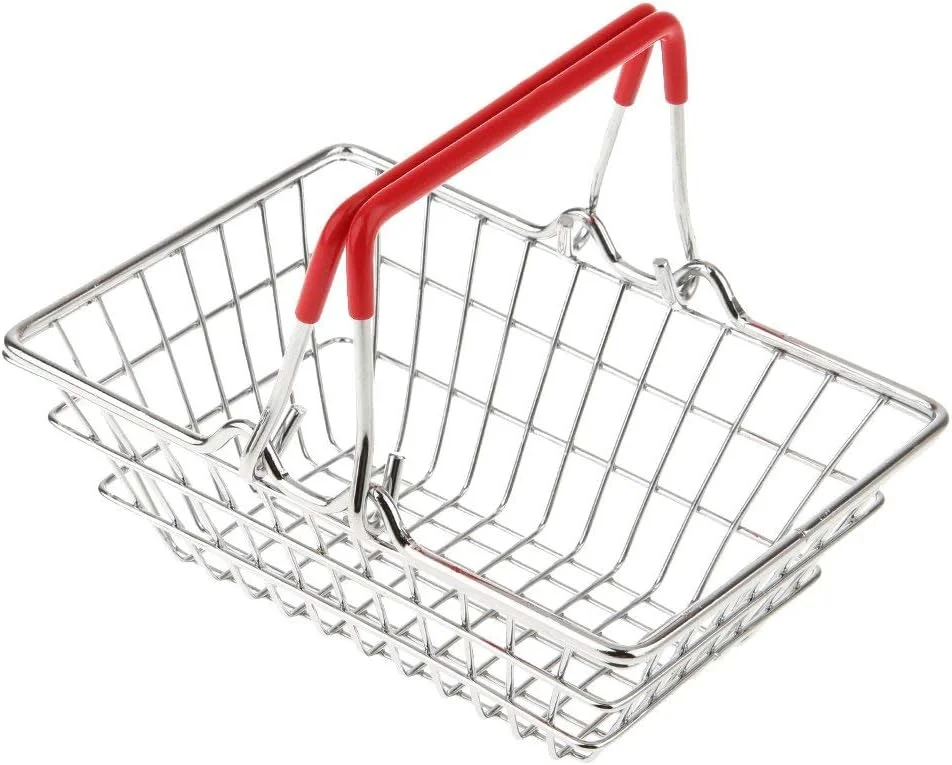 سبد خرید دستی کوچک سبد ذخیره سازی اسباب بازی قرمز