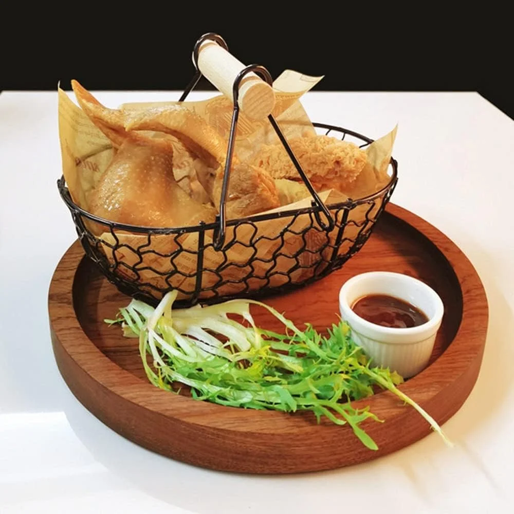 سبد خرید فلزی رترو دسته چوبی xzlL-jtkm، سبد ذخیره سازی کاربردی چند منظوره میوه و سبزیجات قابل حمل