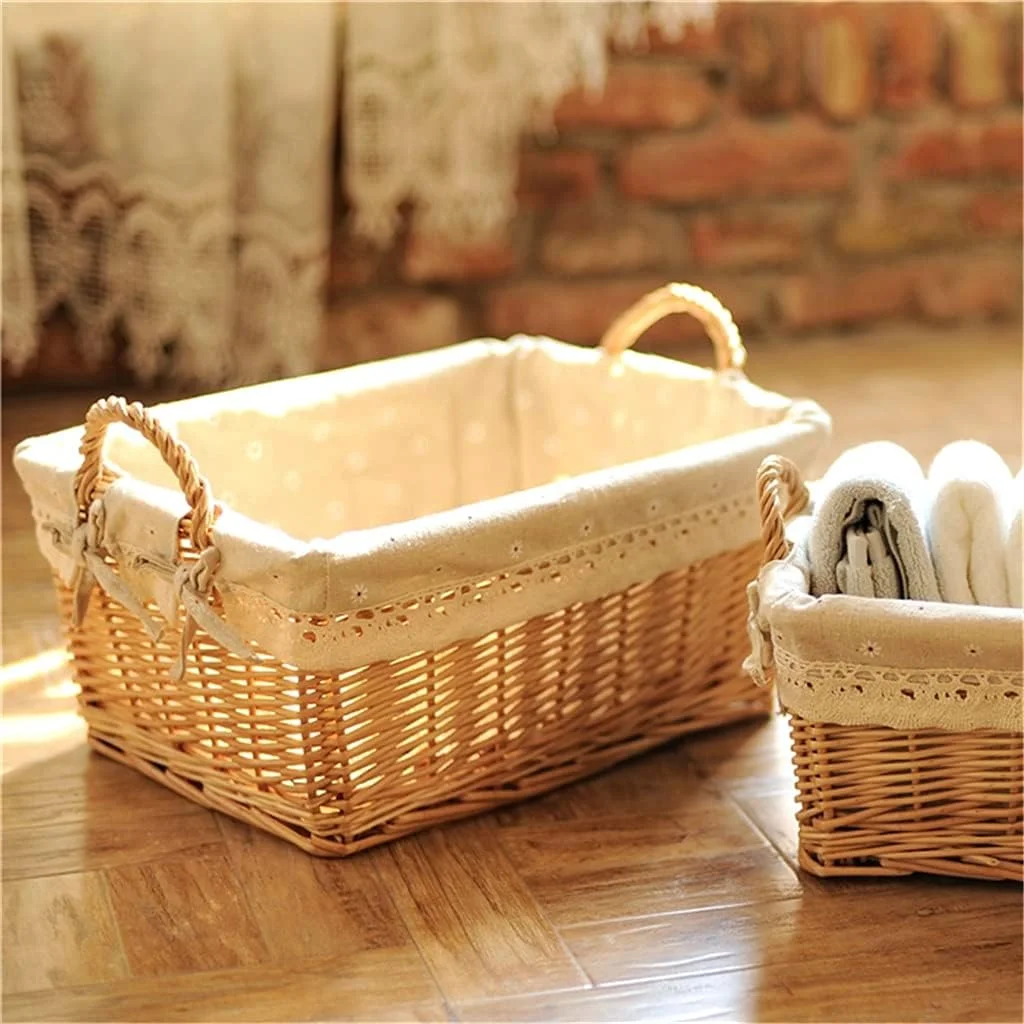 سبد حصیری ذخیره سازی MLDWME، سبد گل، سبد خرید، سبد میوه حصیری، سبد سبزیجات، سبد ذخیره سازی، سبد تخم مرغ