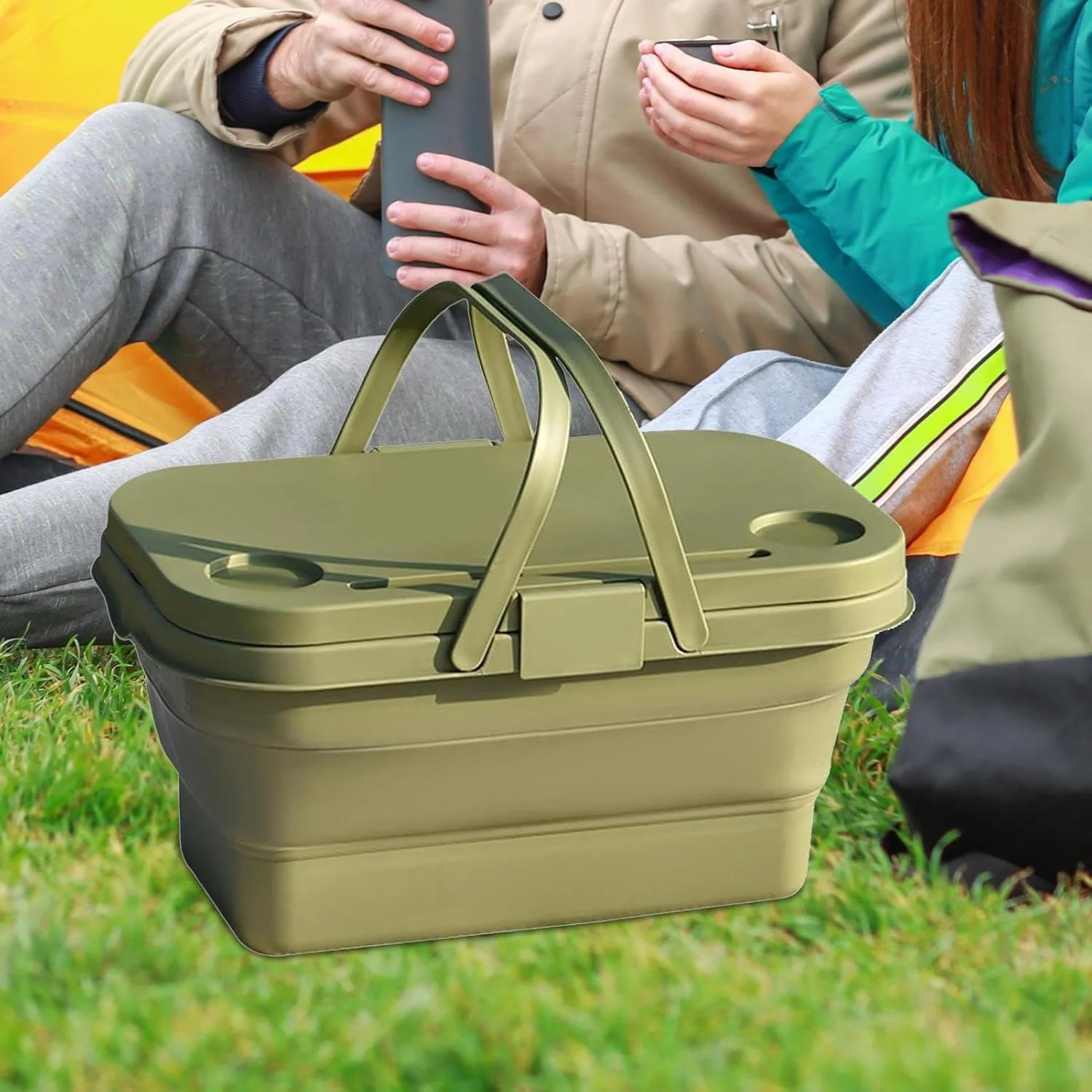 سبد خرید دسته دار، سبد بزرگ تاشو ساحلی با دسته - ابزار پیک نیک برای کمپینگ خانگی، باغبانی در فضای باز، کنار استخر و رستوران سبد خرید دسته دار، سبد بزرگ تاشو ساحلی با دسته - ابزار پیک نیک برای کمپینگ خانگی، باغبانی در فضای باز، کنار استخر و رستوران