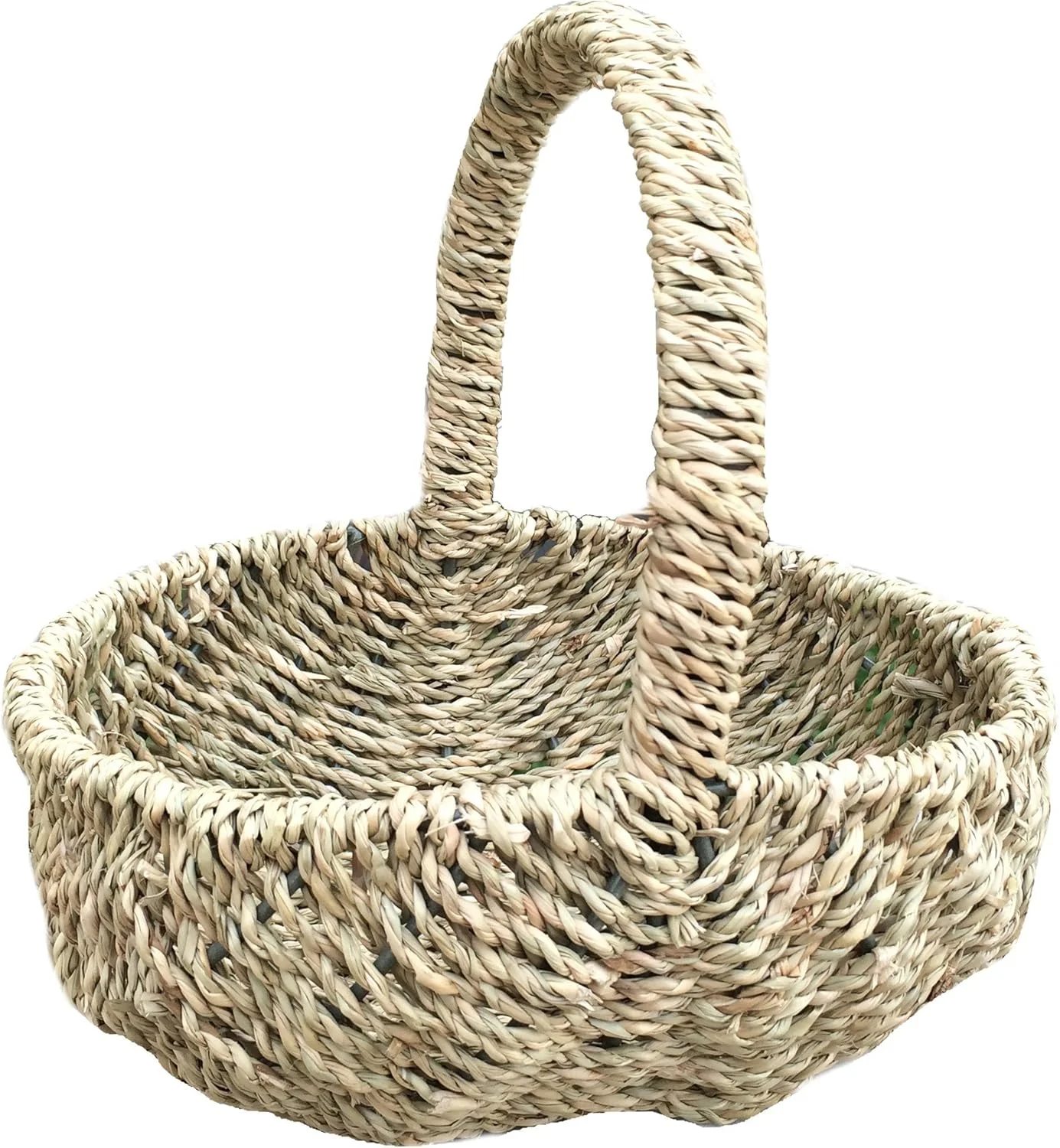 سبد خرید حصیری قرمز، قهوه ای، 11 x 22 x 17 سانتی متر