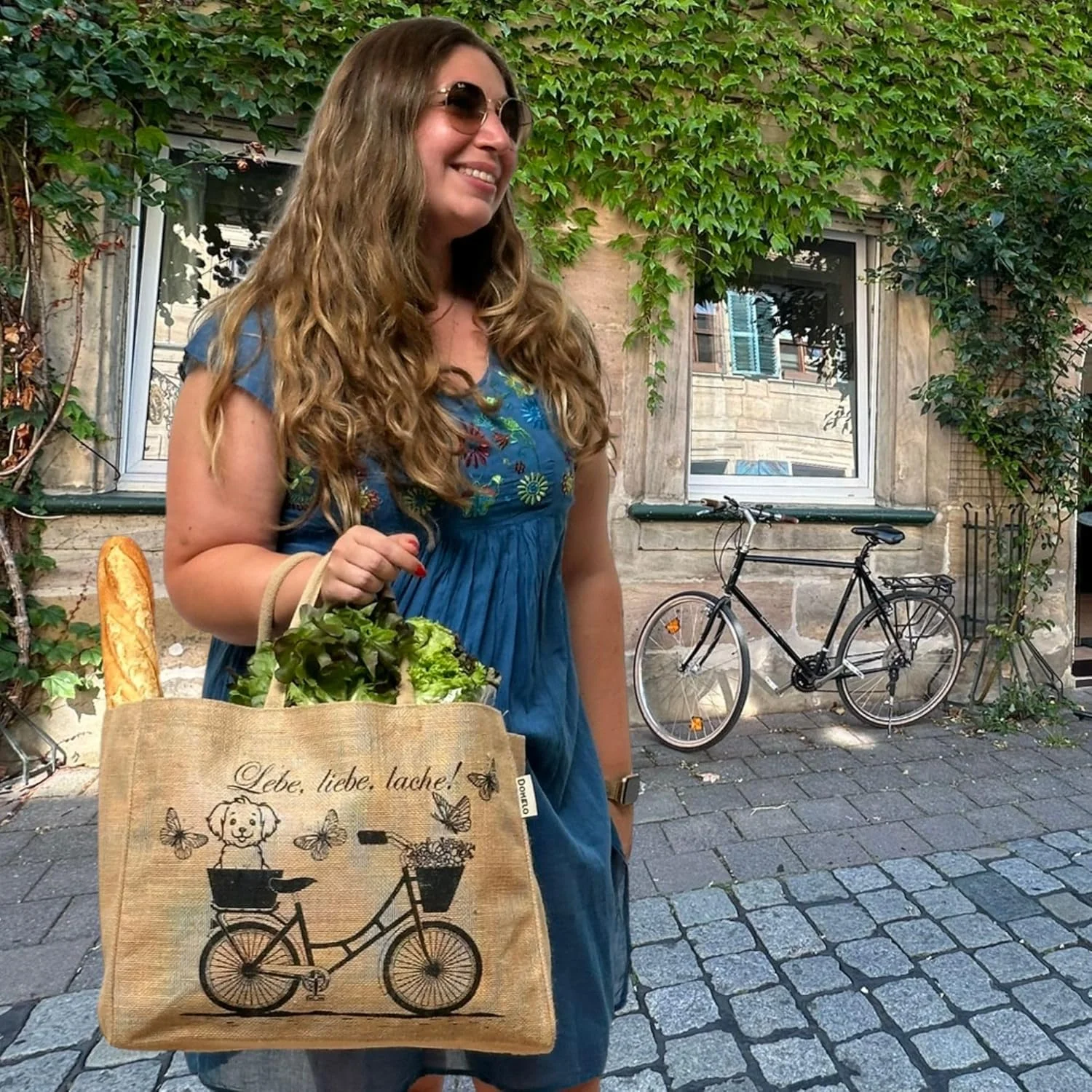 سبدهای خرید Domelo. کیف خرید چاپی. کیف حصیری سبد بزرگ، کیف ساحلی ضد آب، کیف های حصیری خریدار به عنوان کیف خرید. کیف دستی پایدار