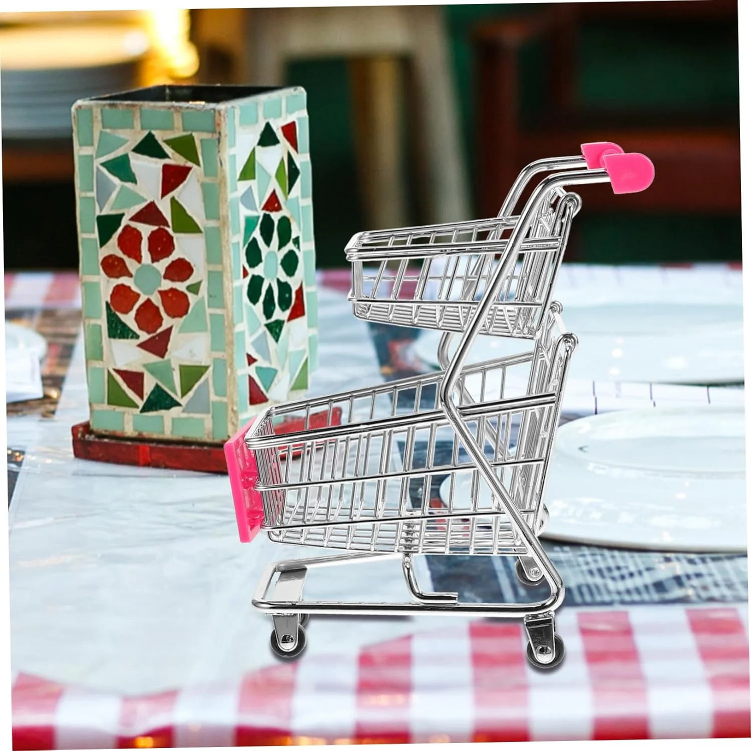 سبد خرید کوچک SUPVOX، سبد تنقلات قابل حمل برای فروشگاه مواد غذایی، طراحی تاشو برای خانه و محل کار سبد خرید کوچک SUPVOX، سبد تنقلات قابل حمل برای فروشگاه مواد غذایی، طراحی تاشو برای خانه و محل کار