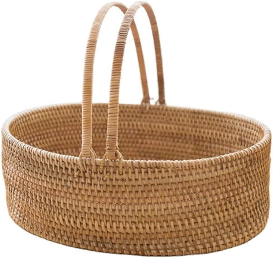 سبد خرید حصیری yJhSdch، سبد ذخیره سازی، سبد خرید، سبد میوه، سبد خرید قابل حمل، سبد خرید مواد غذایی، سبد باغ