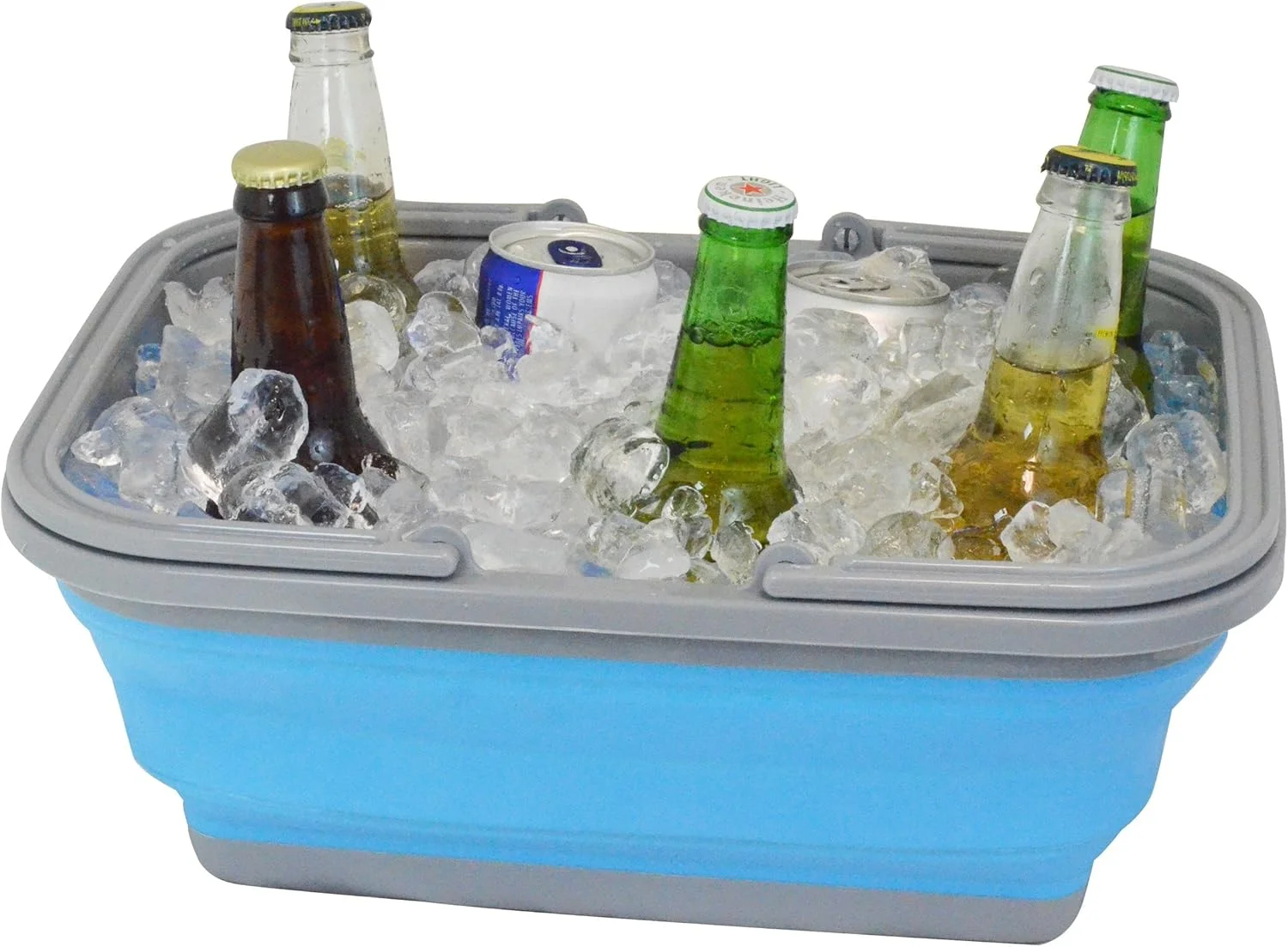 سبد خرید تاشو با دسته Southern Homewares، آبی، کوچک