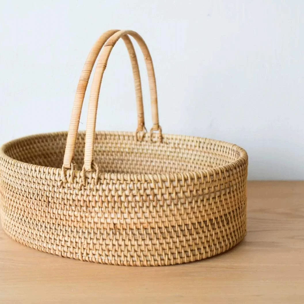 سبد خرید حصیری yJhSdch، سبد ذخیره سازی، سبد خرید، سبد میوه، سبد خرید قابل حمل، سبد خرید مواد غذایی، سبد باغ