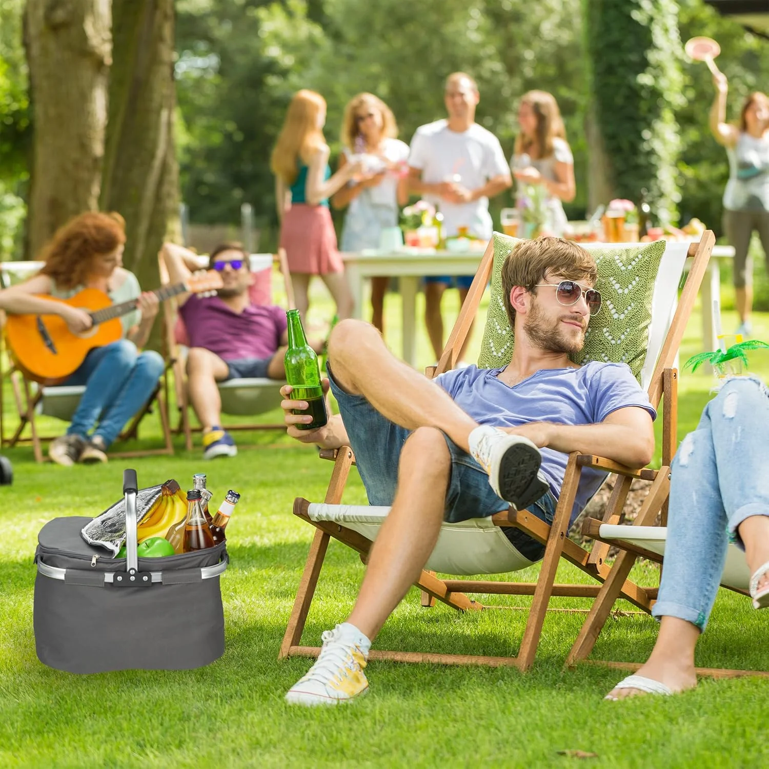 سبد خرید تاشو Relaxdays با عملکرد خنک کننده، درب دار، دسته دار، 27 لیتری، سبد حمل حرارتی، پلی استر، آلومینیوم، خاکستری سبد خرید تاشو Relaxdays با عملکرد خنک کننده، درب دار، دسته دار، 27 لیتری، سبد حمل حرارتی، پلی استر، آلومینیوم، خاکستری