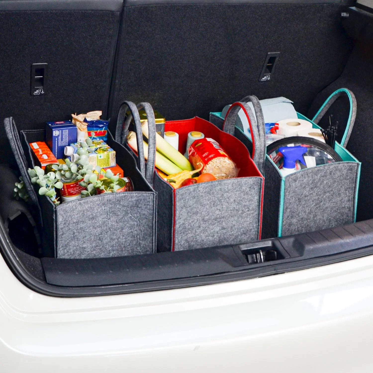 DuneDesign تا 25 کیلوگرم: کیف خرید نمدی XXL - 50 x 25 x 25 کیف نمدی سنگین بزرگ - کیف شومینه برای هیزم کیف حمل هیزم سبد هیزم - سبد خرید خودرو کیف خرید تاشو نمدی هیزم