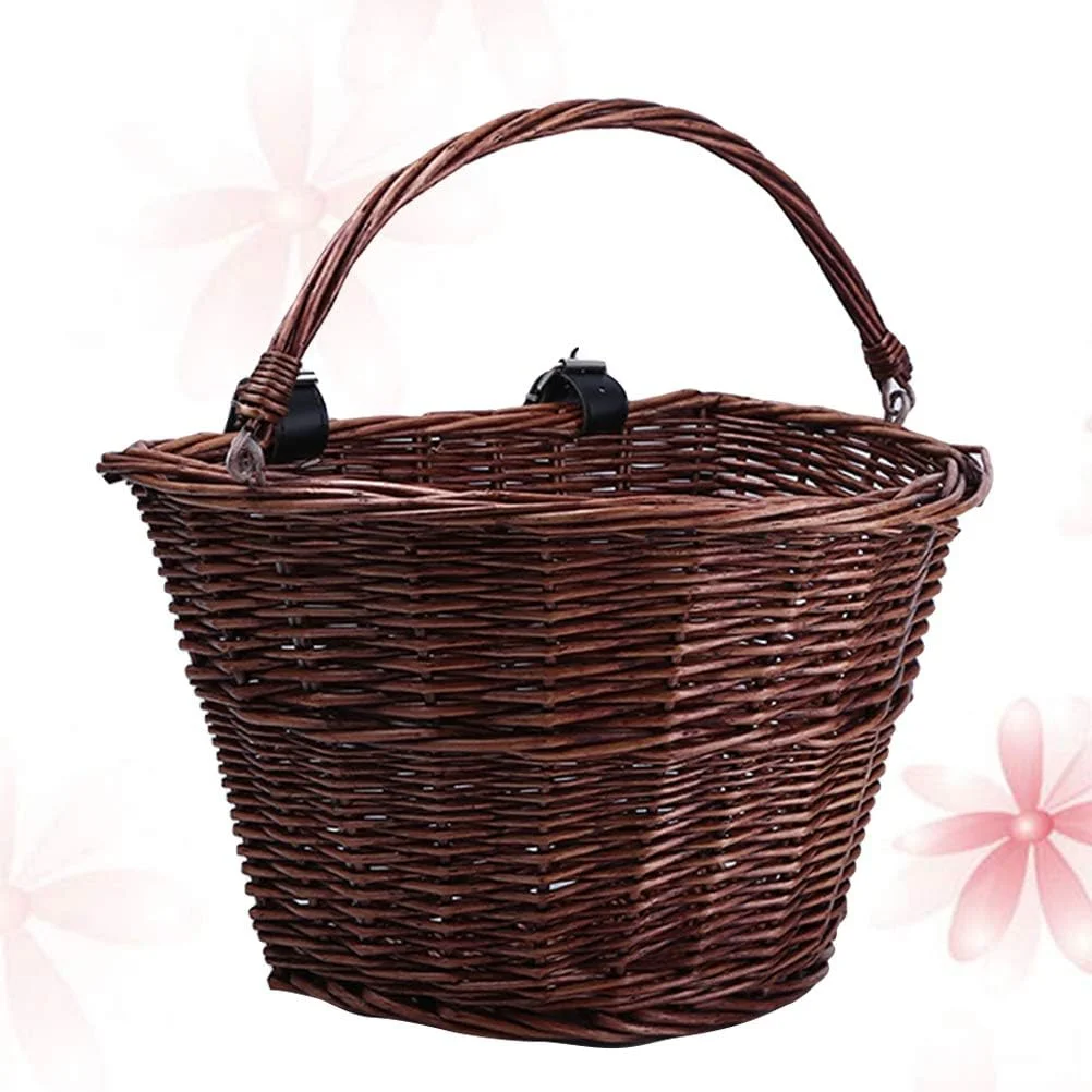 2 عدد سبد حصیری جلوی دوچرخه برقی سطلی، سبد غذای حصیری، سبد خرید کودک با دسته (قهوه ای) 2 عدد سبد حصیری جلوی دوچرخه برقی سطلی، سبد غذای حصیری، سبد خرید کودک با دسته (قهوه ای)